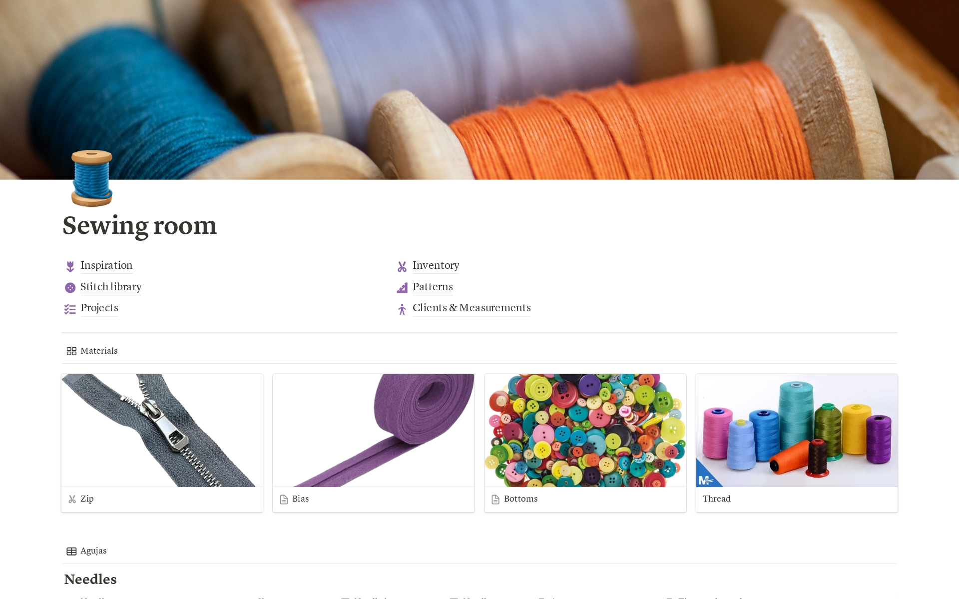 🧵 Are you a passionate sewer or a professional tailor looking to organize your projects, materials, patterns, and client information all in one place? Look no further! Our Sewing Room Template is here to streamline your creative process and boost your productivity! 🧵