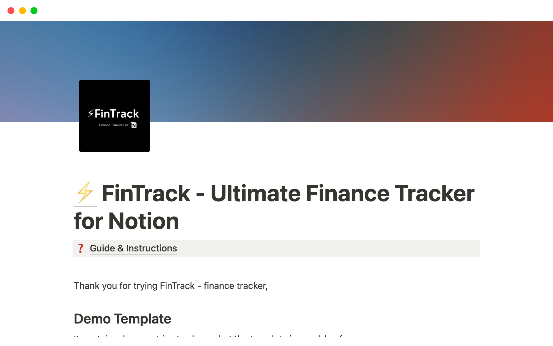 Ultimate Personal Finance Tracker