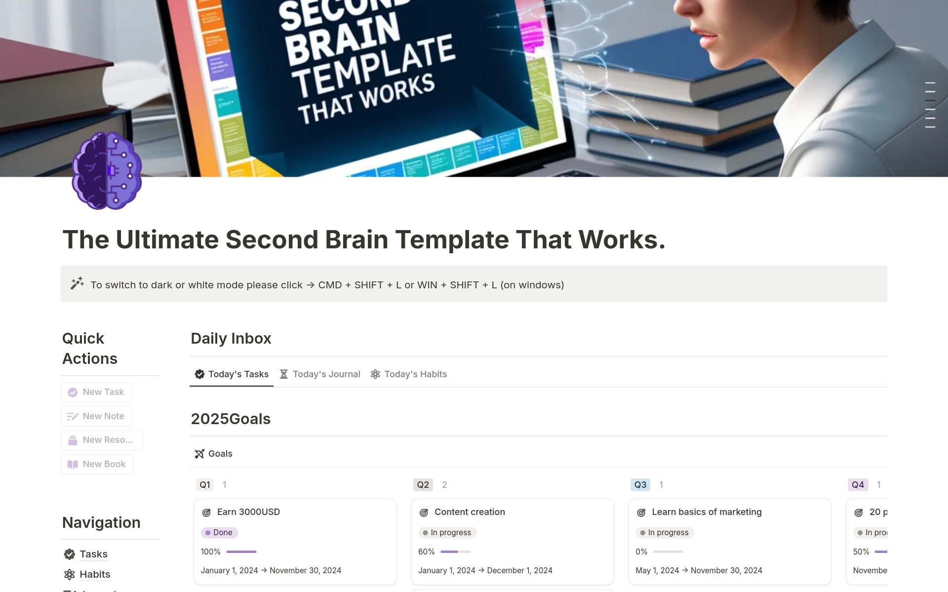 The Ultimate Full Proof Second Brain That Works. Template | Notion ...