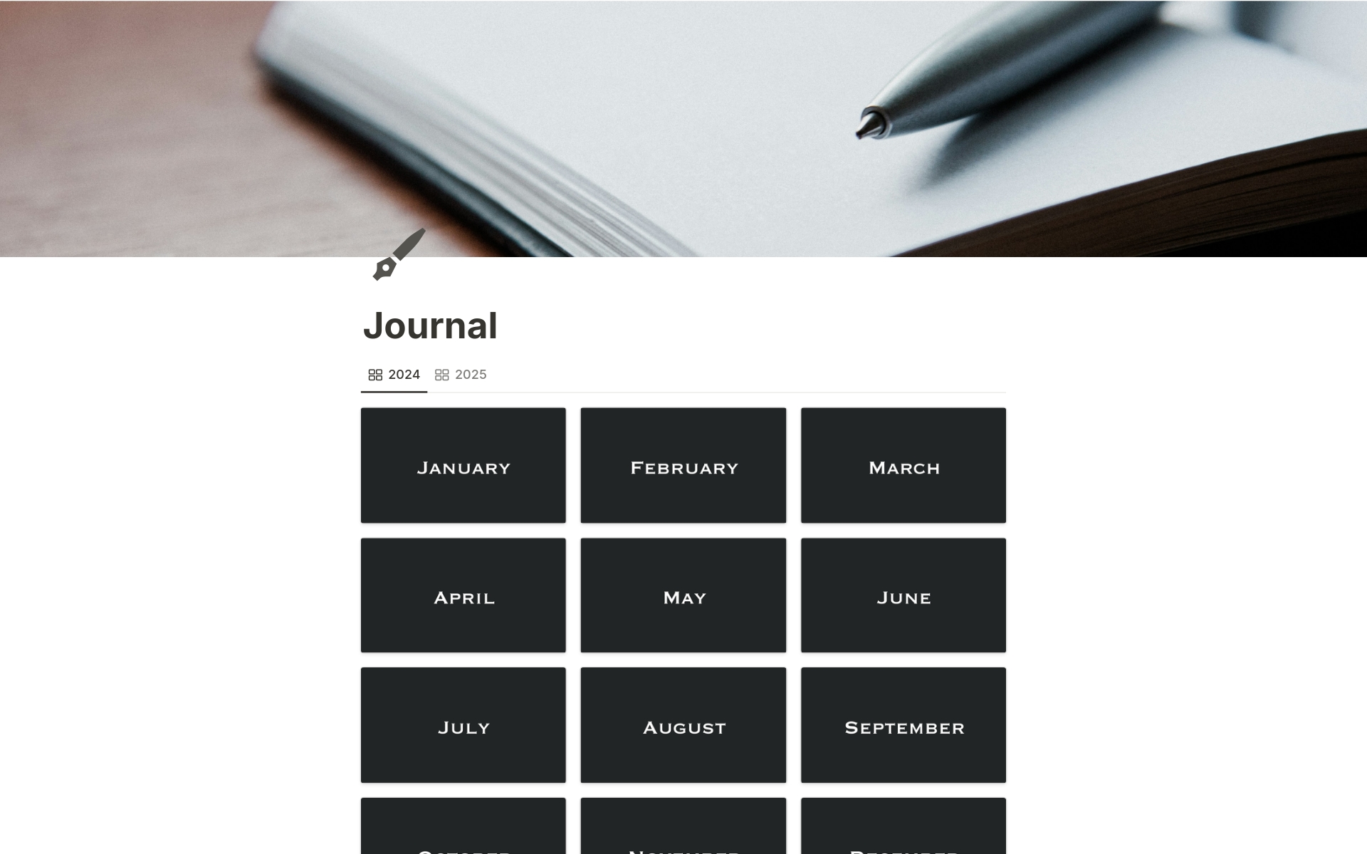 En förhandsgranskning av mallen för Journal