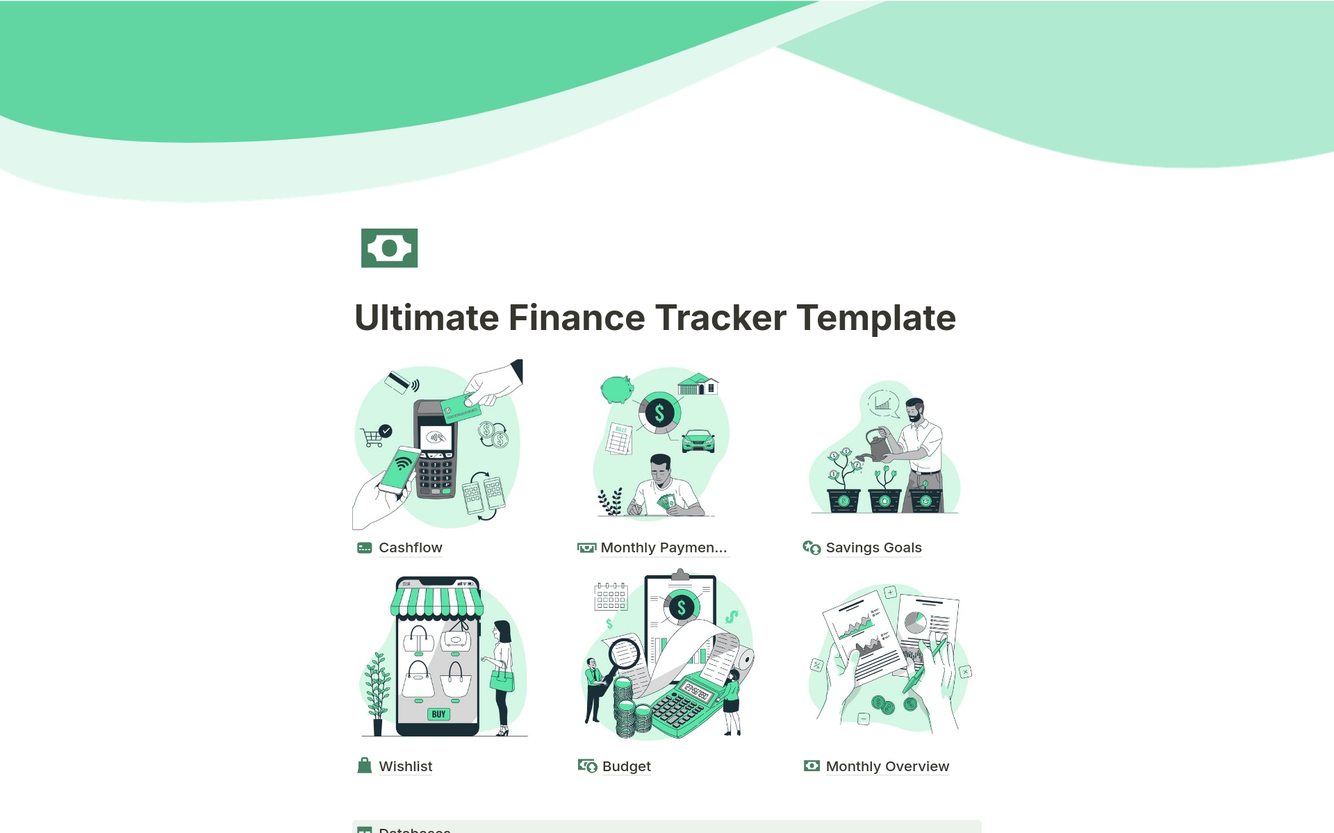 A template preview for Ultimate Finance Tracker
