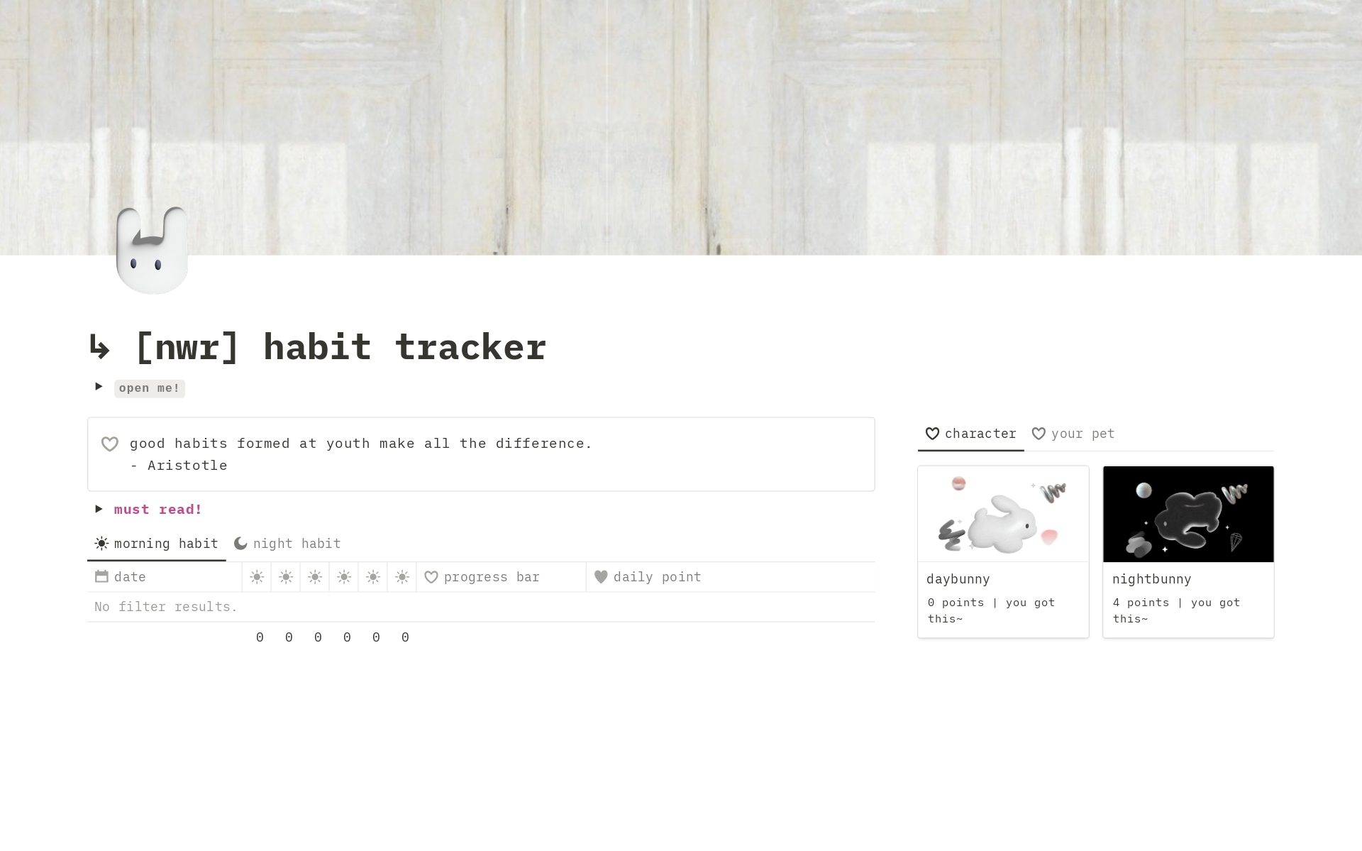 A template preview for Gamify Your Habit | Habit Tracker