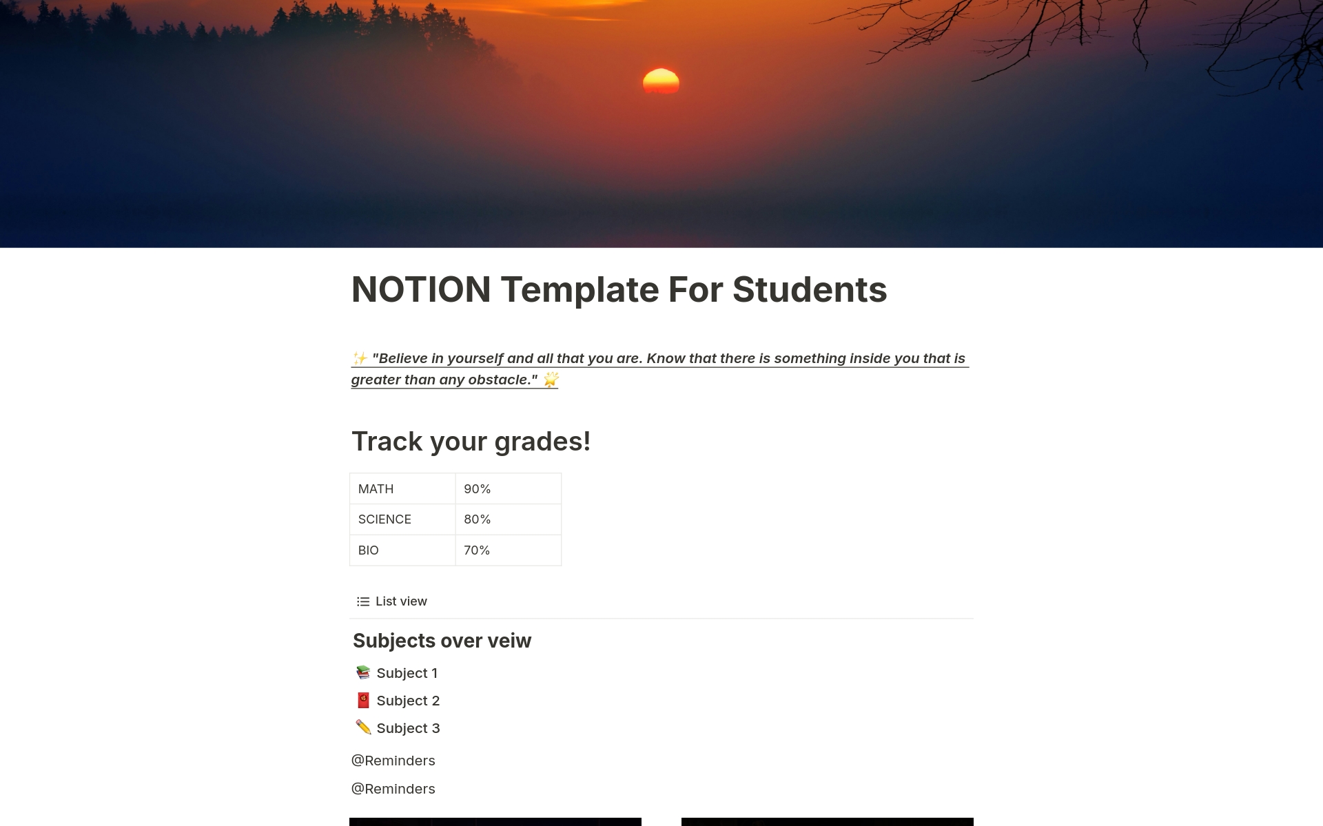 A template preview for For Students Edit and make it Aesthetic!