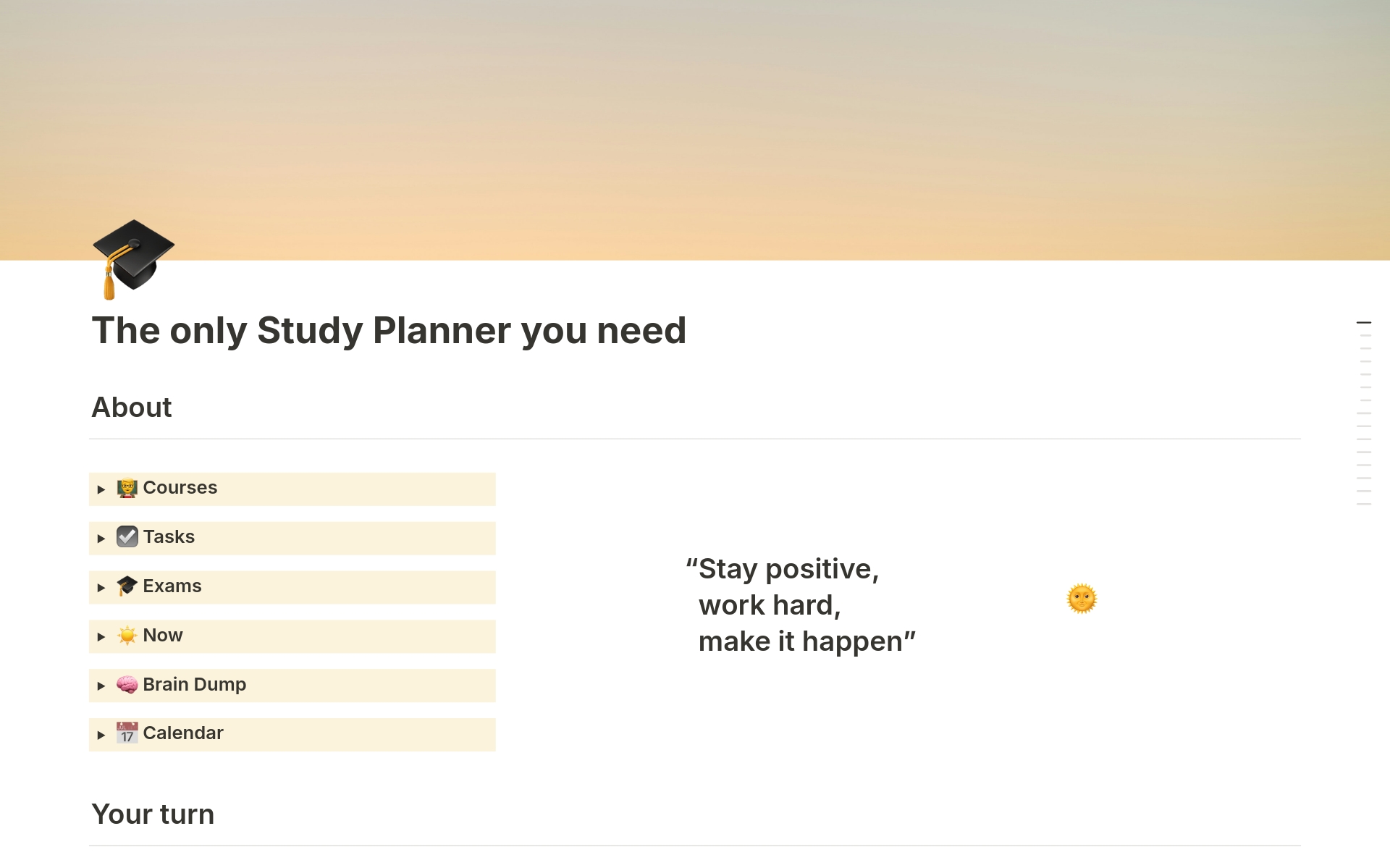 A template preview for The only Study Planner you need