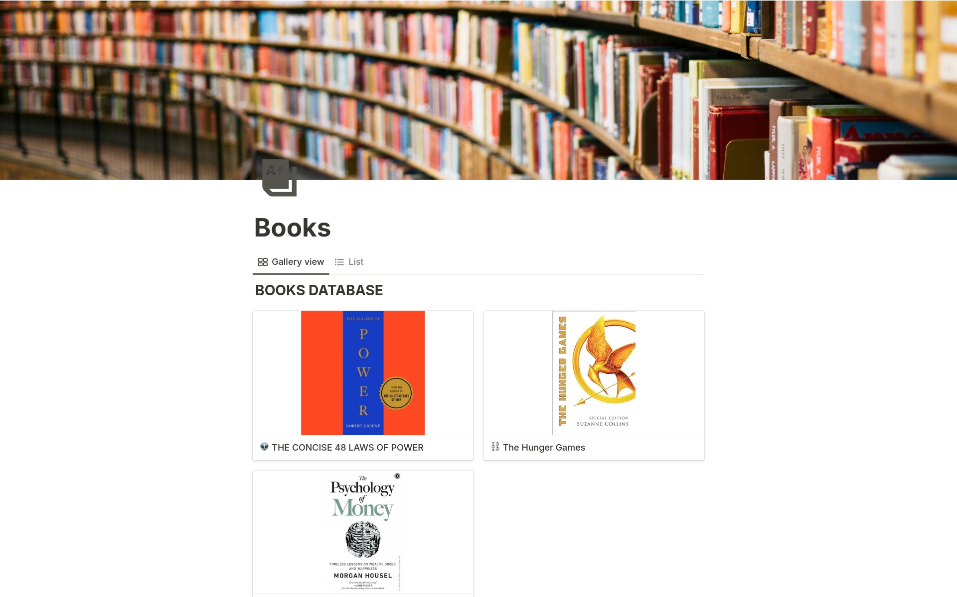 Organize your books neatly with a clean visual UI and list for easy access
