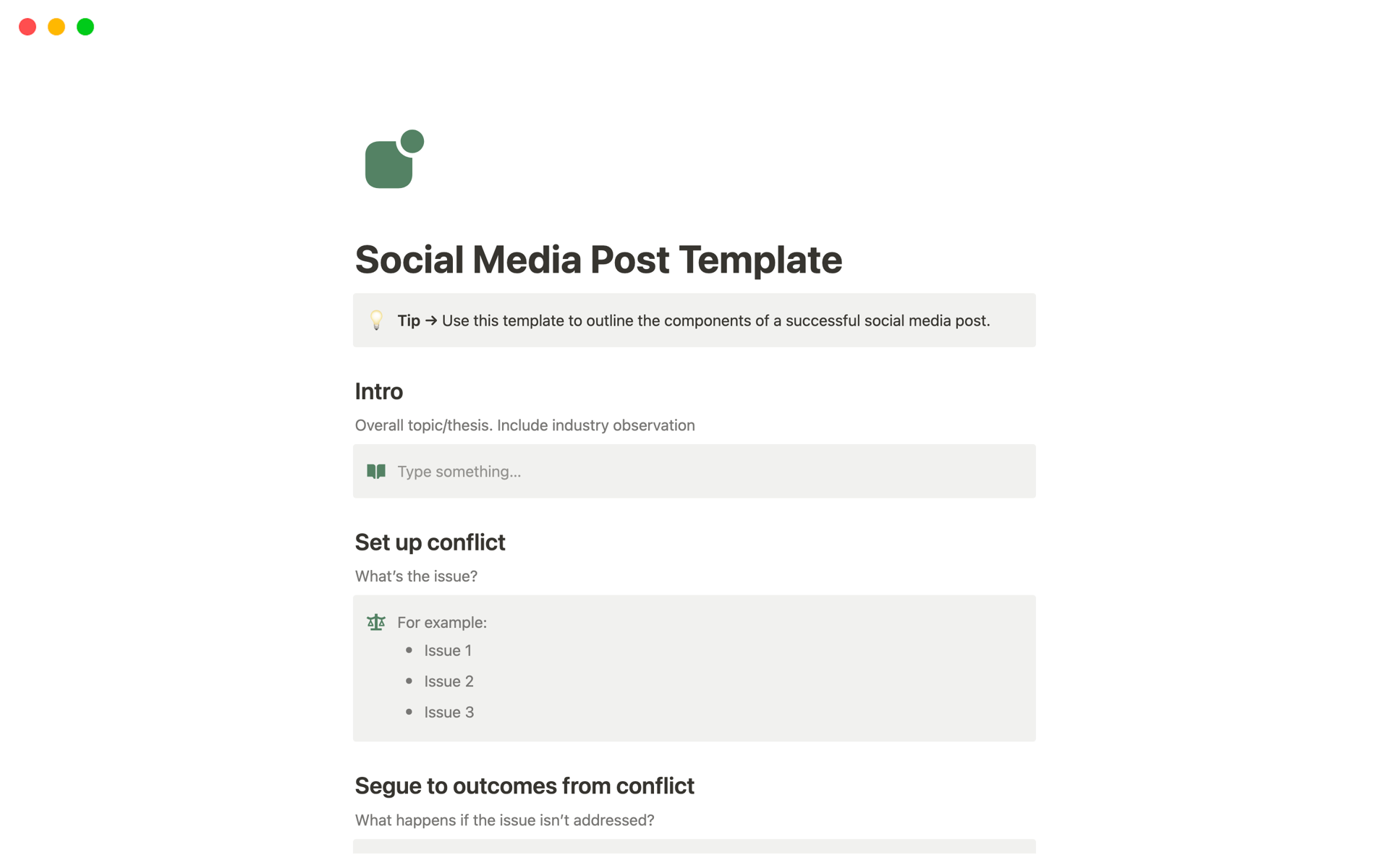 Write a thumb-stopping social media post using this Social Media Post Template.