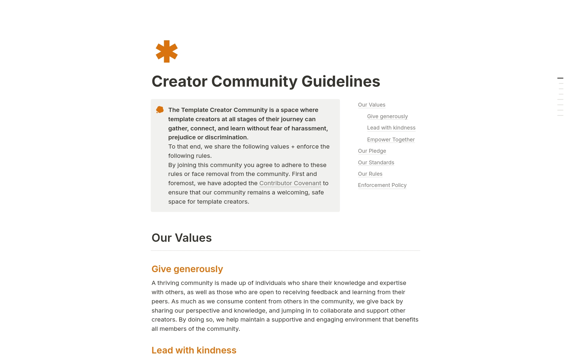 Clear and concise community guidelines template to ensure a respectful and safe environment.