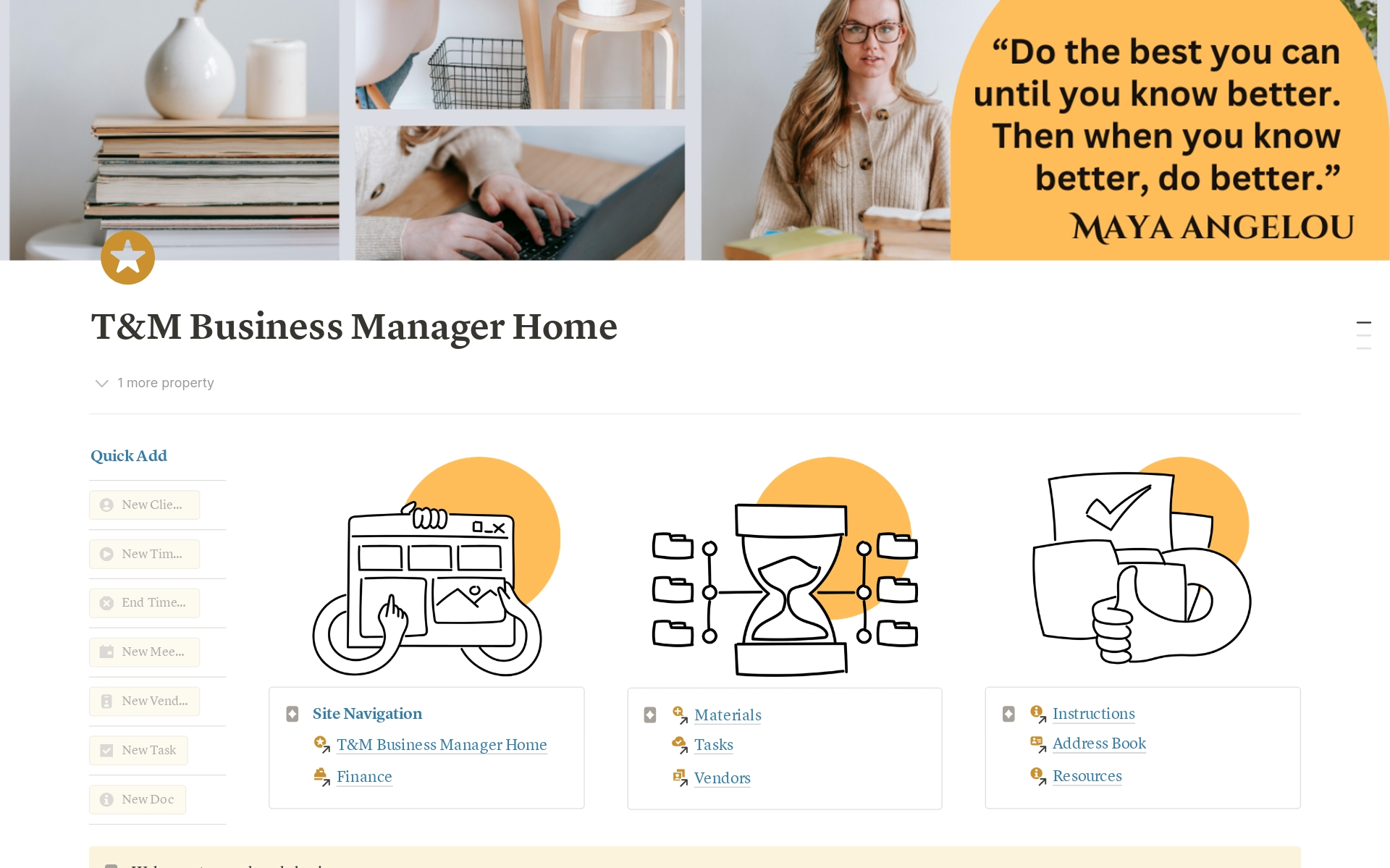 Our hourly freelancer business manager is essential for consultants. It includes a beautifully designed Notion planner, services business manager template, and an intuitive client portal. This feminine and approachable planner simplifies managing your freelance business.
