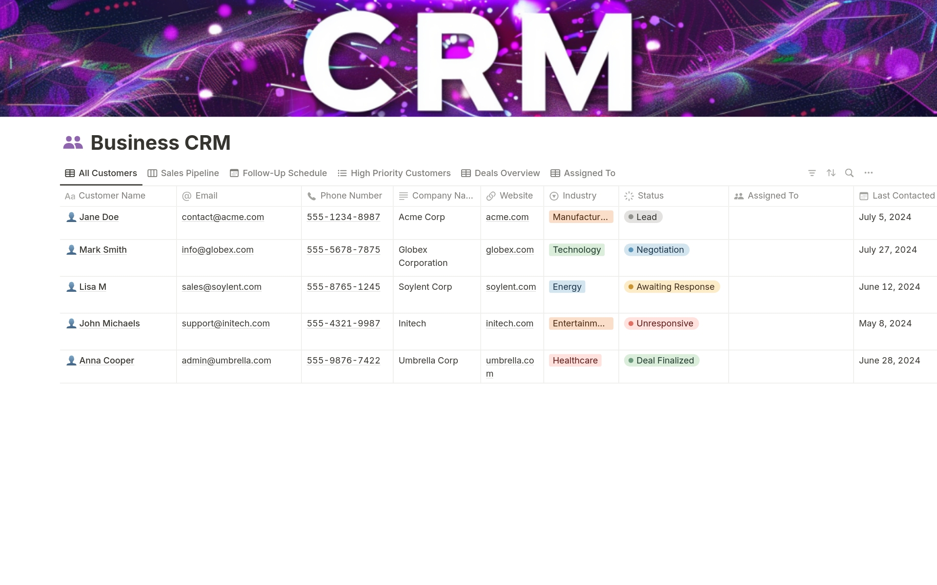 Transform your sales process with our advanced CRM tool. 
Centralize customer data 📊, 
automate follow-ups 🔔
analyze sales 📈
boost efficiency 
track progress 📋
enhance engagement 💬
and gain insights 🔍

Elevate your business and drive growth effortlessly!