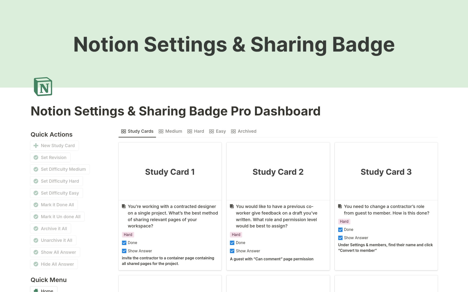 Notion Settings & Sharing Badge Study Cards Pro

🚀 Earn Your Notion Settings & Sharing Badge with Confidence: Your Path to Mastery Starts Here 🚀