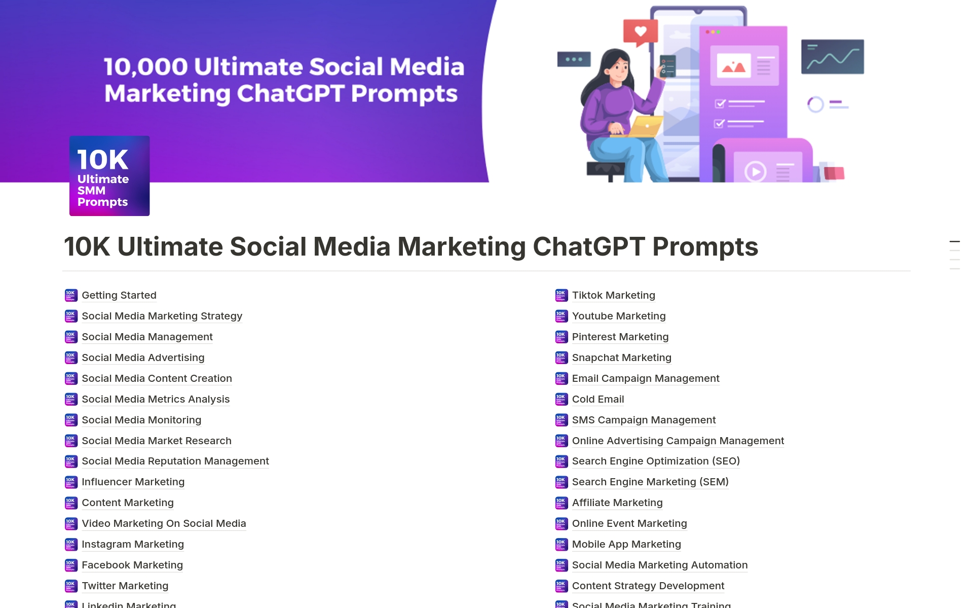 🚀 Unlock the Power of Social Media Marketing with Massive 10K Ultimate ChatGPT Prompts! 📈