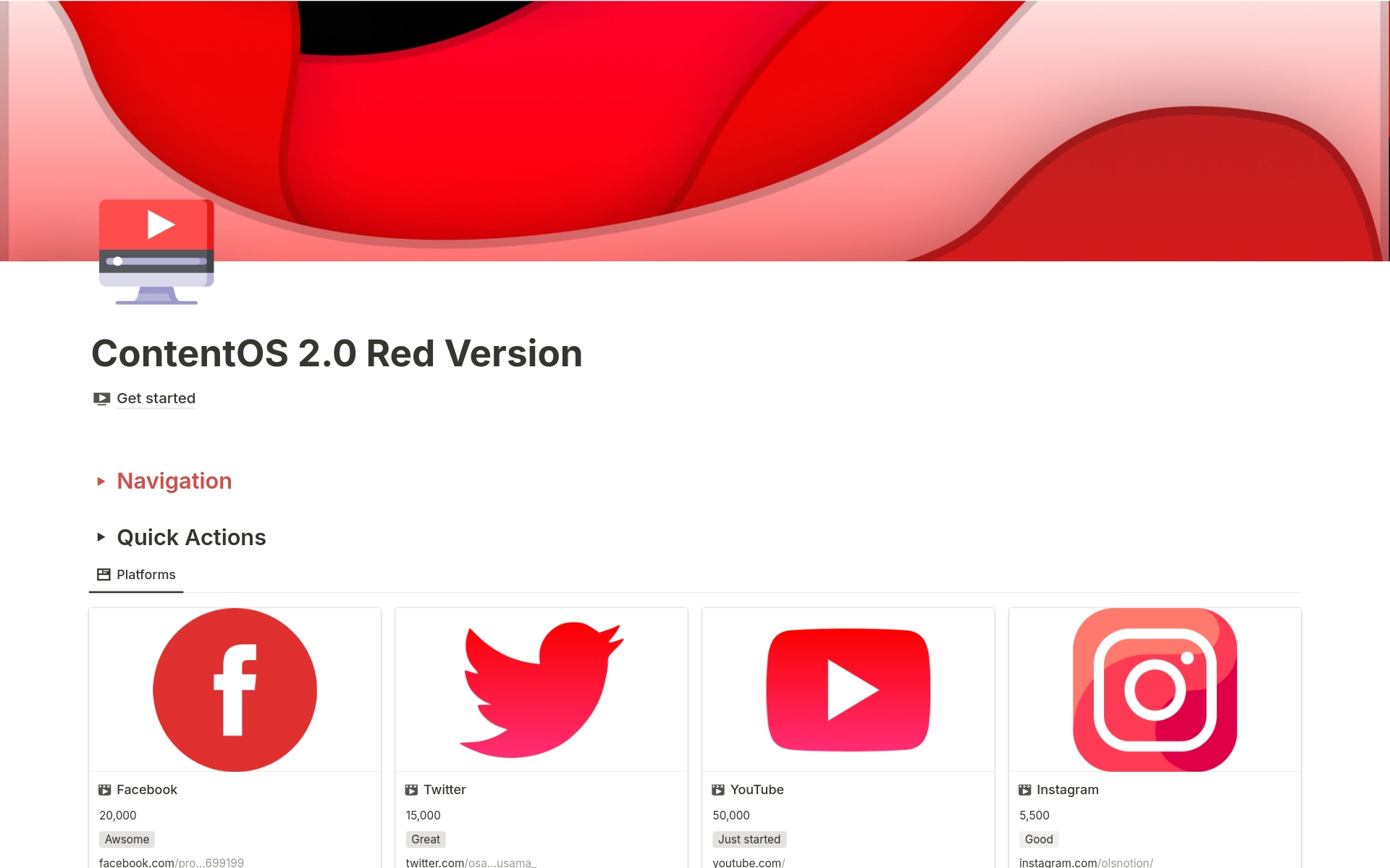 Mallin esikatselu nimelle ContentOS 2.0 (Red Version)