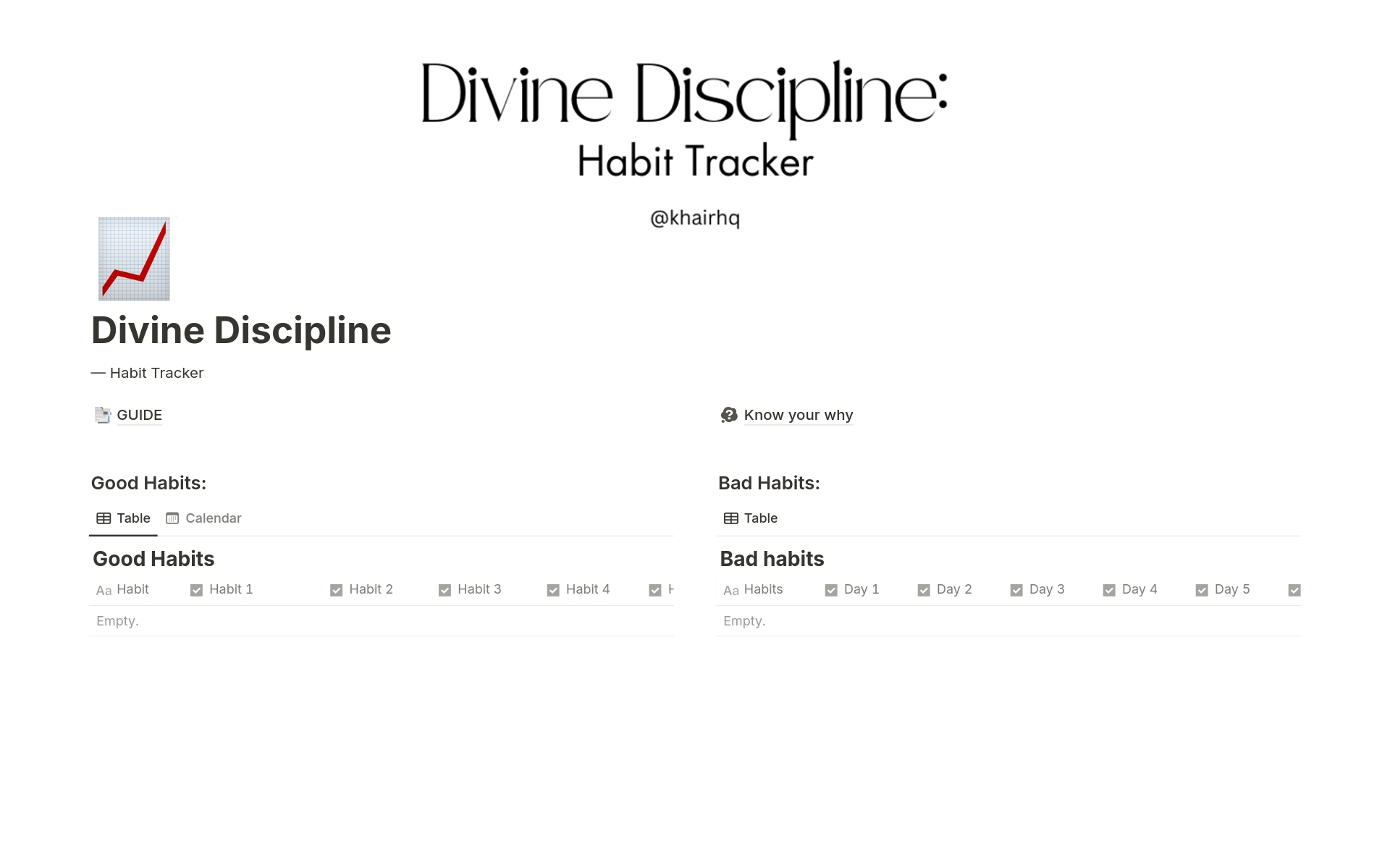 Eine Vorlagenvorschau für Divine Discipline