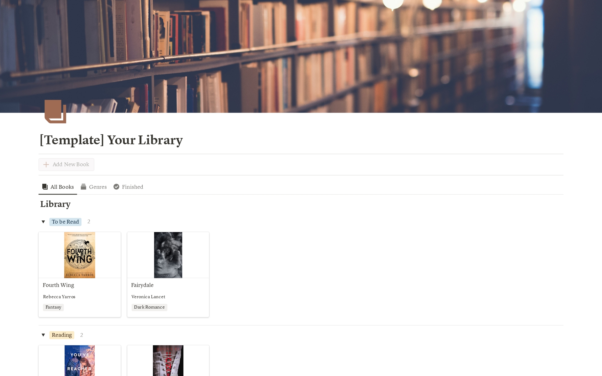 Introducing a user-friendly library template designed to simplify your book management. Easily organize your collection, track borrowed books, and discover new reads all in one place. Streamline your library experience with this simple yet effective Notion template. 