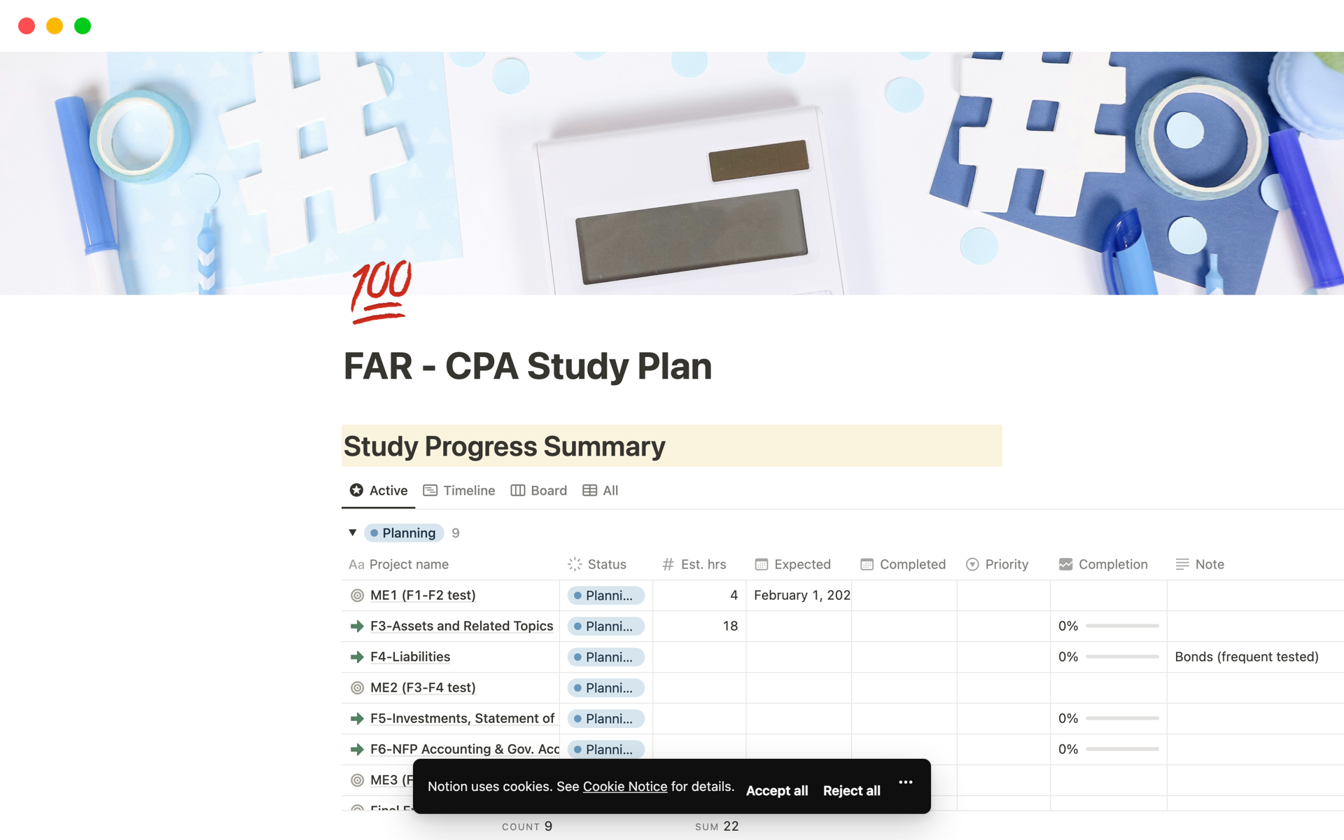 a simple CPA-FAR study plan with Becker study martial  