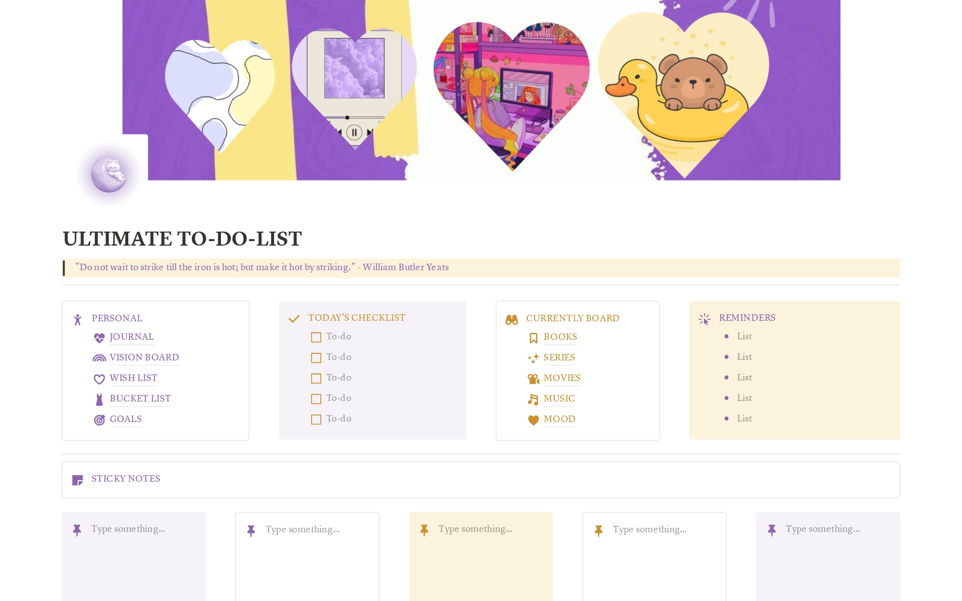 Introducing the LINA'S ULTIMATE TO-DO-LIST TEMPLATE - Your Ultimate Companion For Organizing And Optimizing Your Daily, Weekly & Monthly Journey With Aesthetic Style And Simplicity.