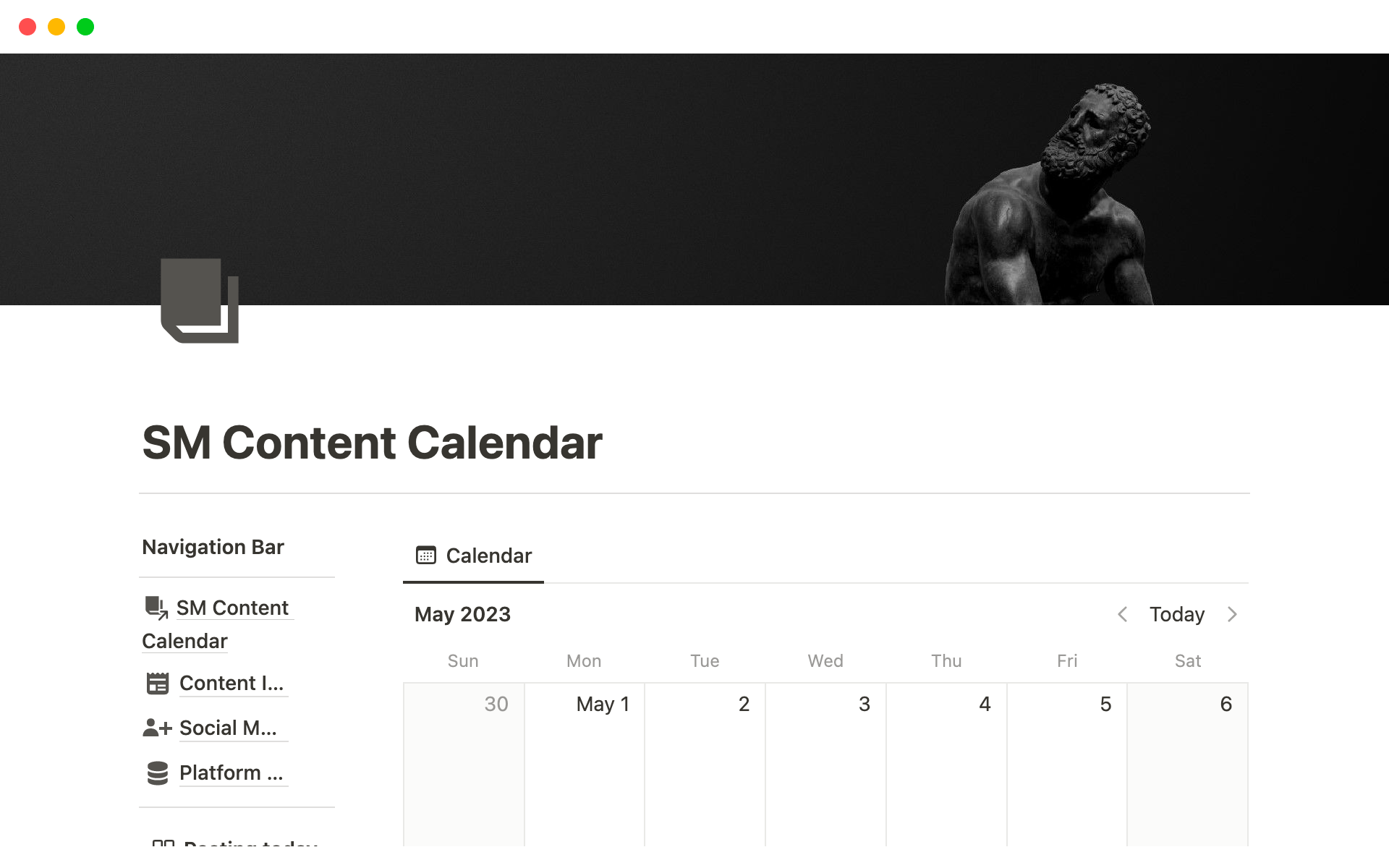 This template helps transform of your content ideas into a visually appealing and easily navigable calendar, streamlining content planning and collaboration between social media managers/agencies and their clients.