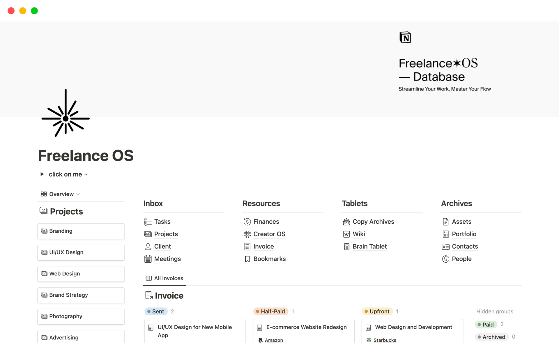 Freelance OS is your go-to tool for freelancers and agencies. It simplifies project management, task tracking, and organization