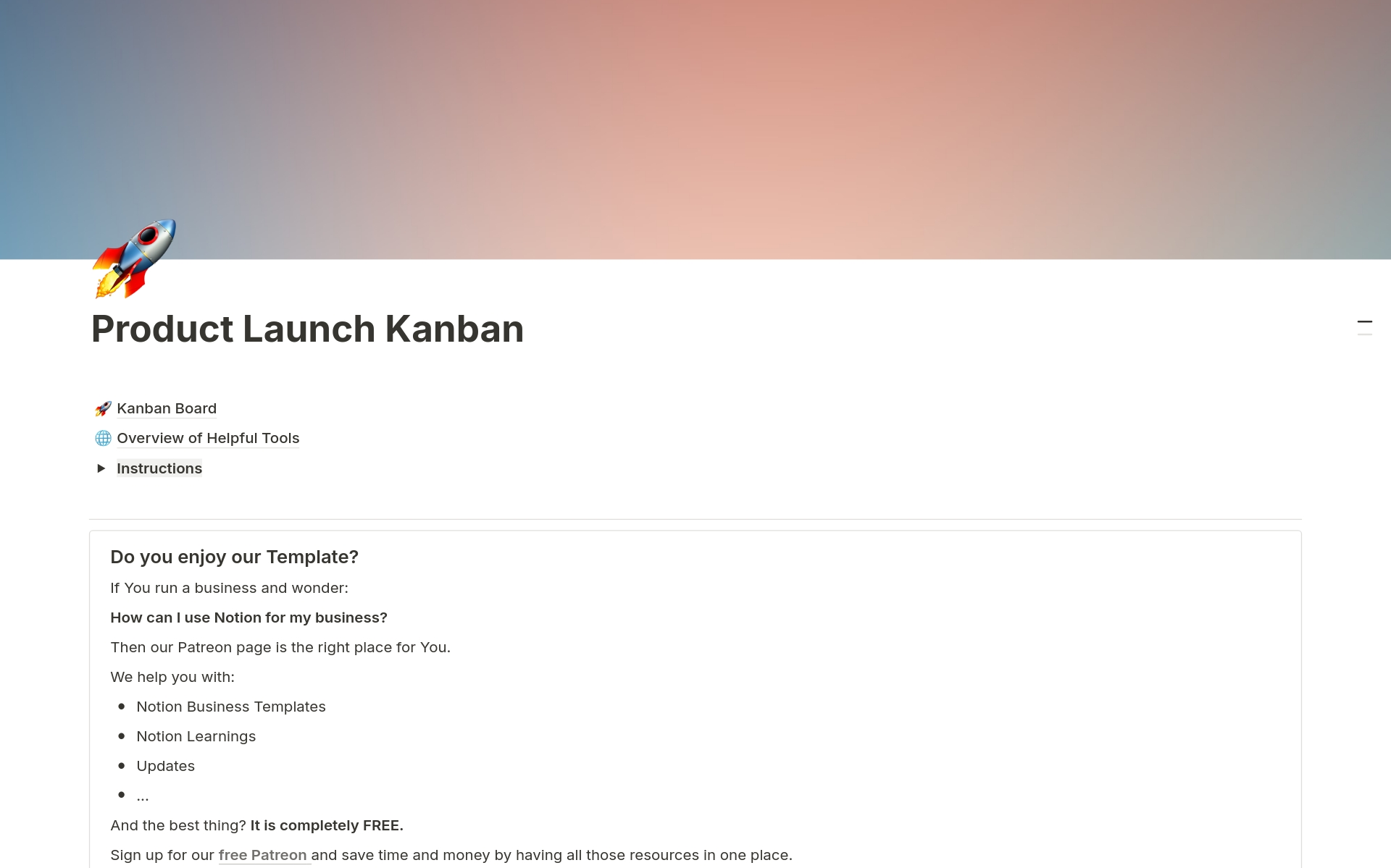 Product Launch Kanban Template Notion Marketplace