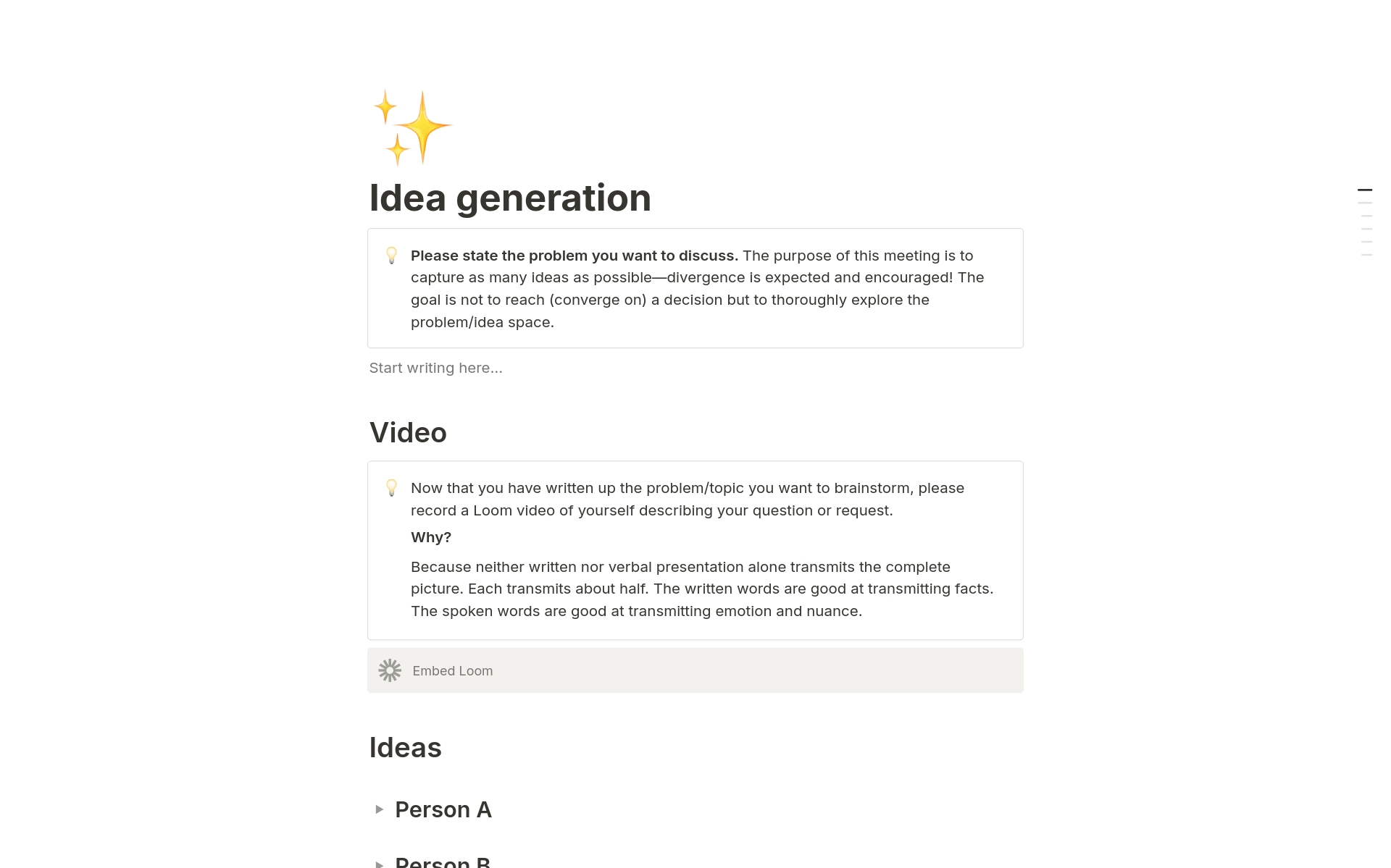 How Plane approaches idea generation.
