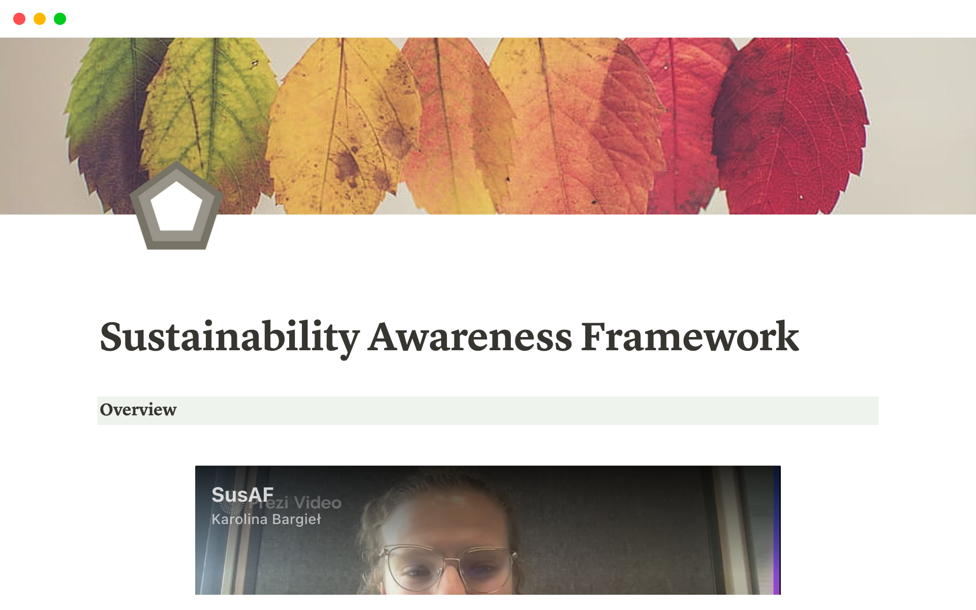 Vista previa de plantilla para Sustainability Awareness Framework in ICT