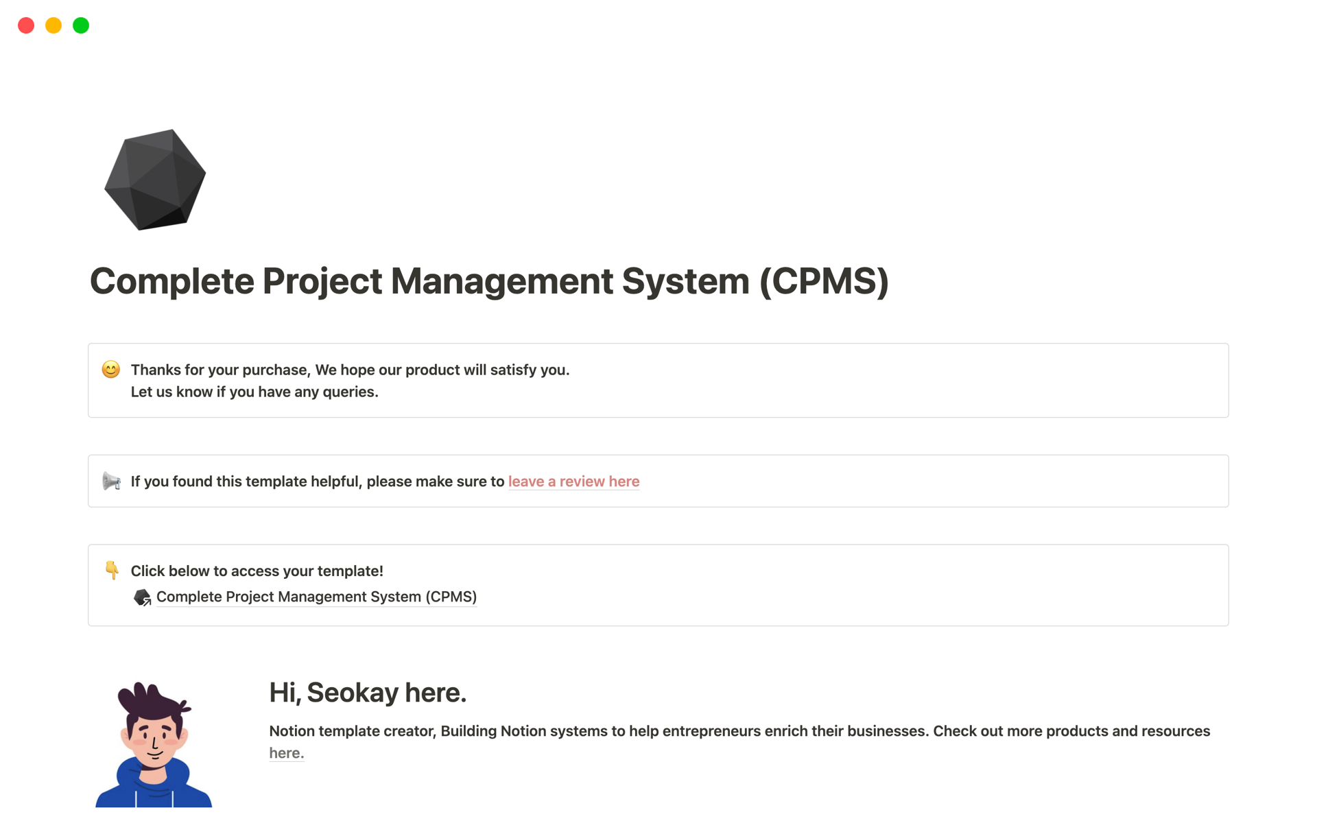Mallin esikatselu nimelle Complete Project Management System (CPMS) 