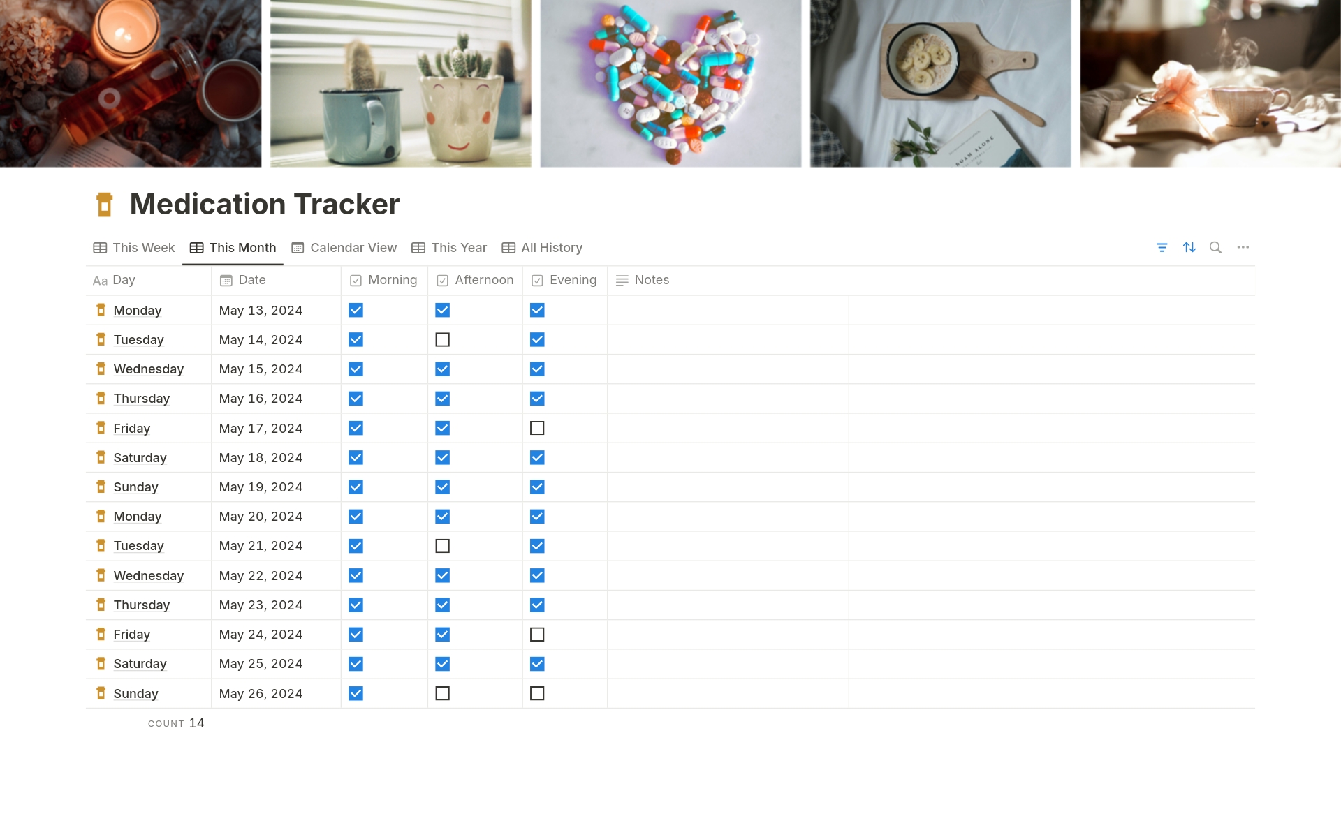 Stay Organized with Our All in One Notion Health Tracker Template! This Aesthetic Notion Medical Planner is Perfect for Managing Doctor Visits, Medications, Vaccinations, and More. Streamline Your Health Journey and Never Miss an Appointment or Dose Again.