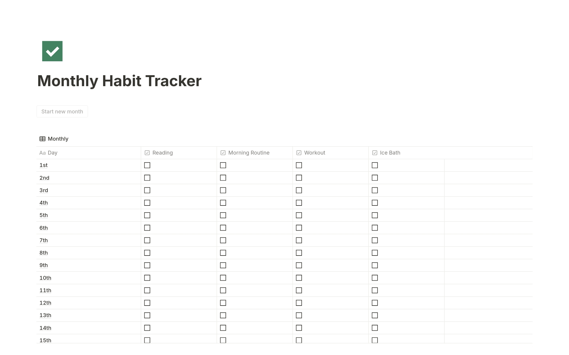 Track your habits using this simple Notion Habit Tracker. Get your weekly habit tracker for an efficient habit management system. This product includes two weekly and one monthly habit tracking system in Notion.