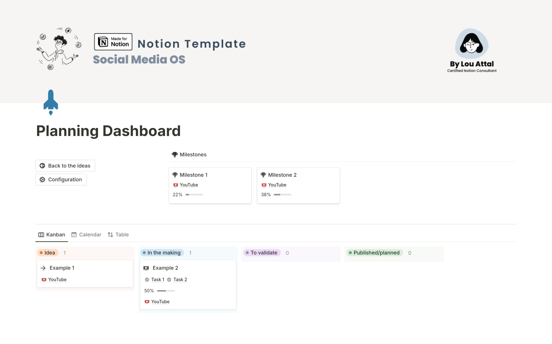 The all-in-one Notion template to manage your content on social networks 🚀