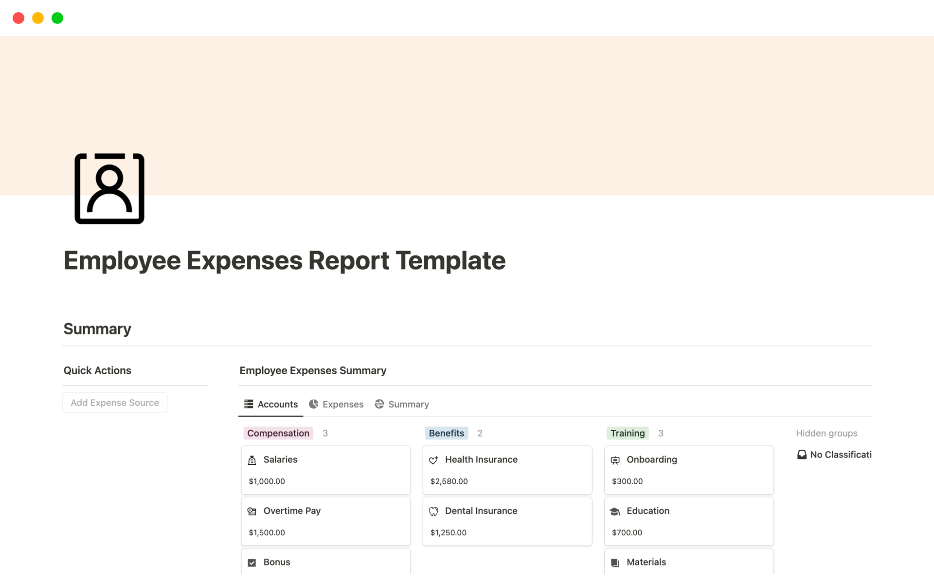 Simplify tracking and managing employee expenditures with our user-friendly expenses report template, fostering transparency and efficient financial oversight.