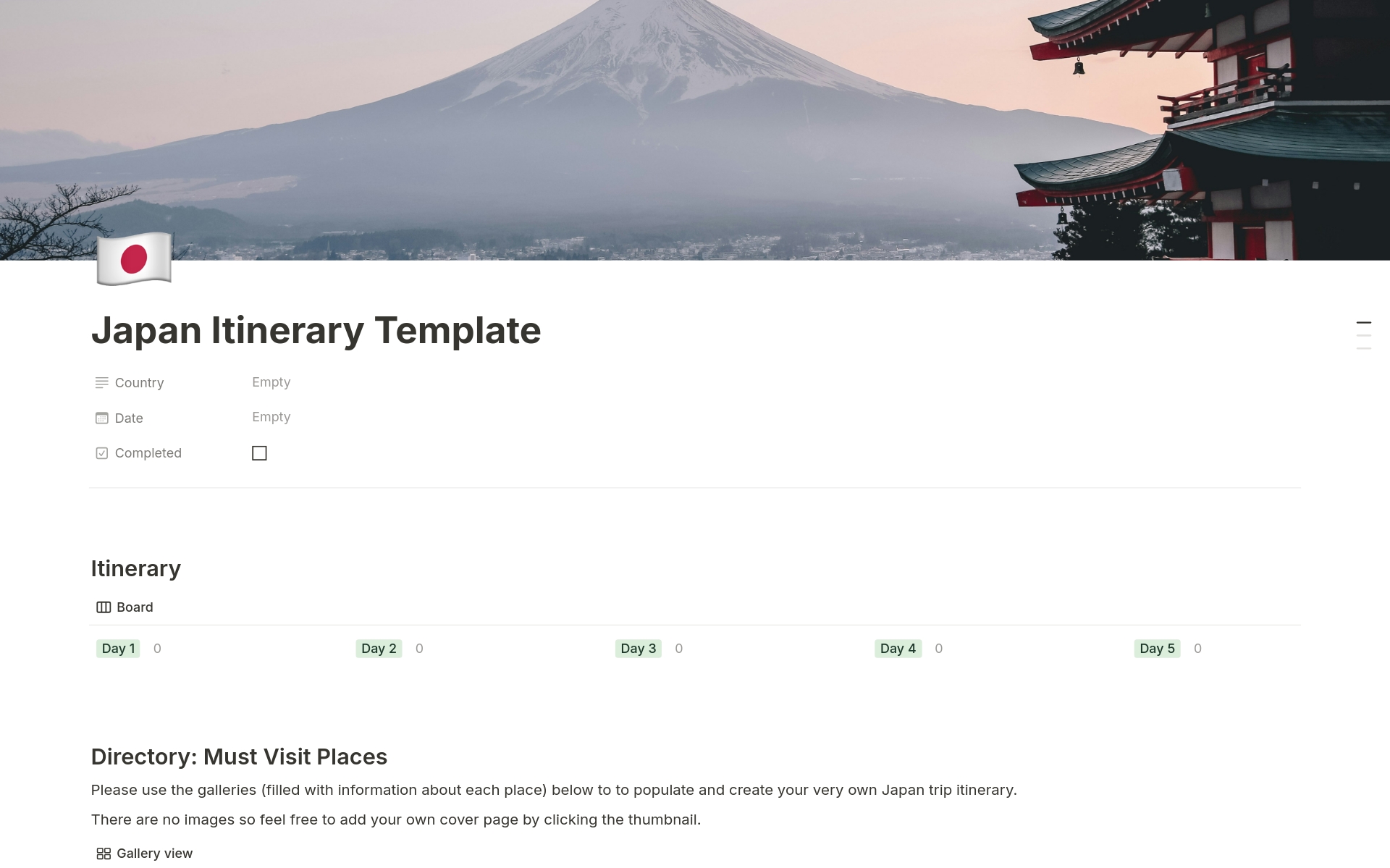 Planning a trip to Japan but unsure where to start? No worries! Use my itinerary template and directory, packed with amazing destinations and detailed information to enhance your trip—all for free.