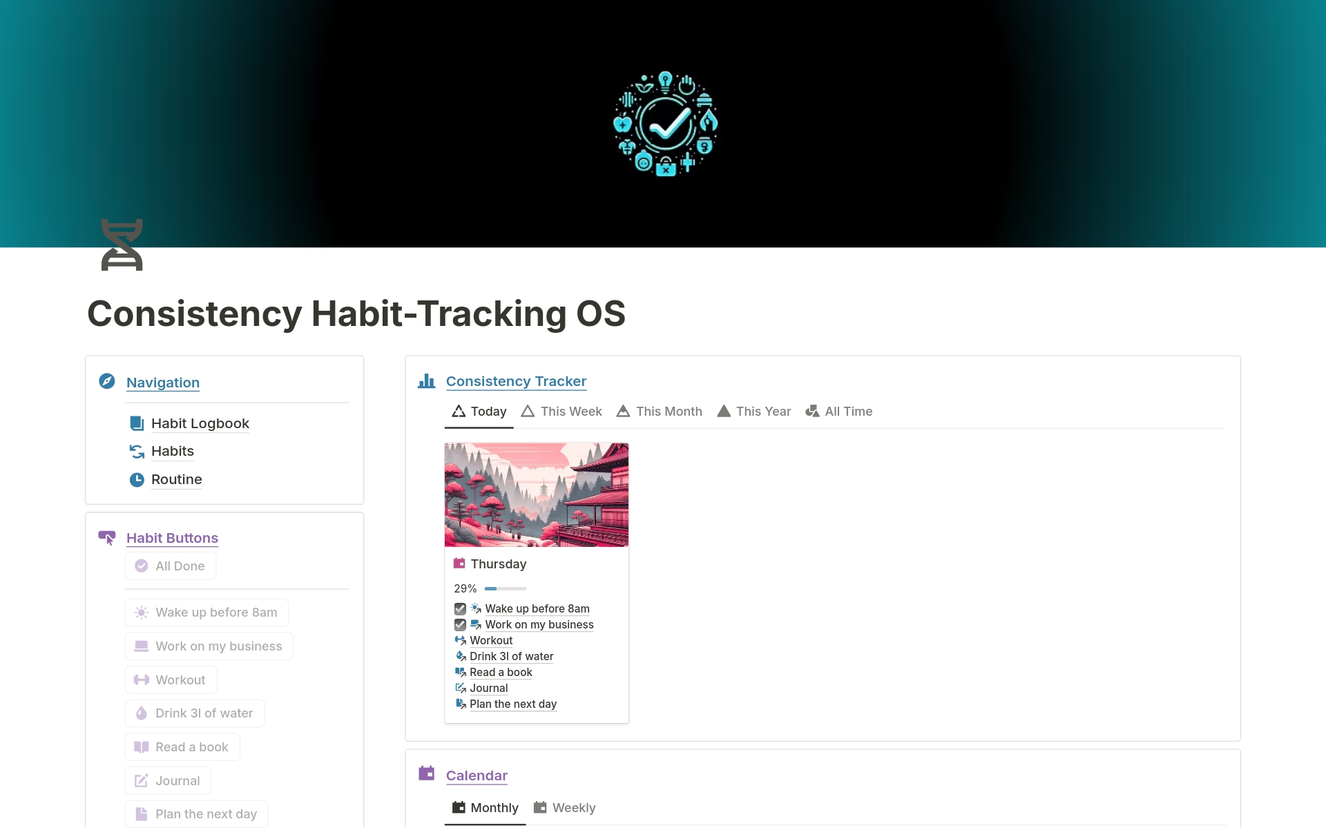 Consistency Habit-Tracking OS Template by Tadeas | Notion Marketplace