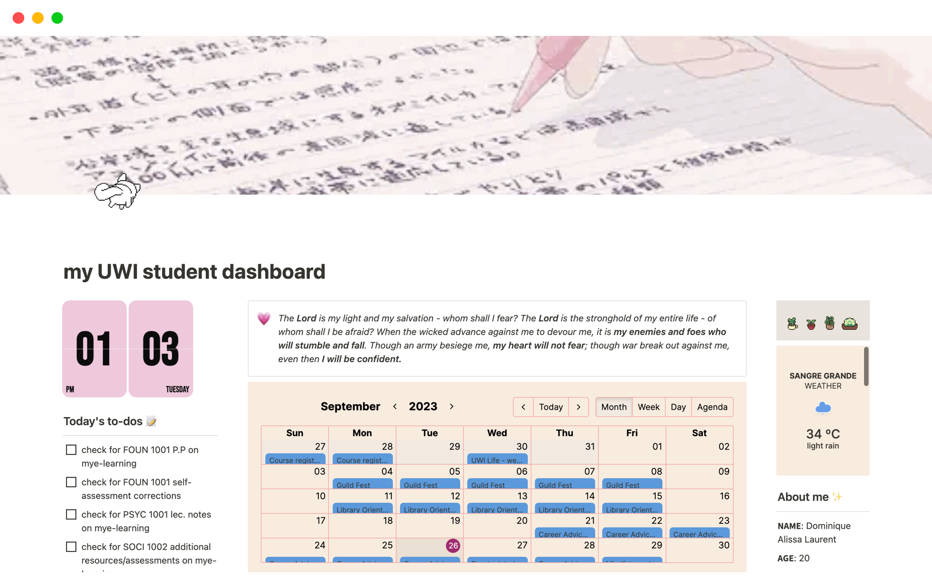 Designed to carefully organize course materials with as much ease as possible.