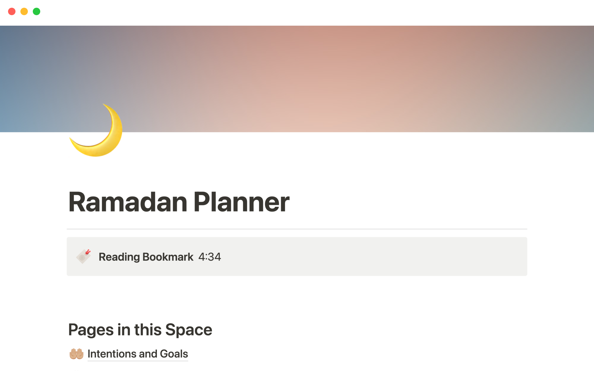 Vista previa de plantilla para Ramadan Planner
