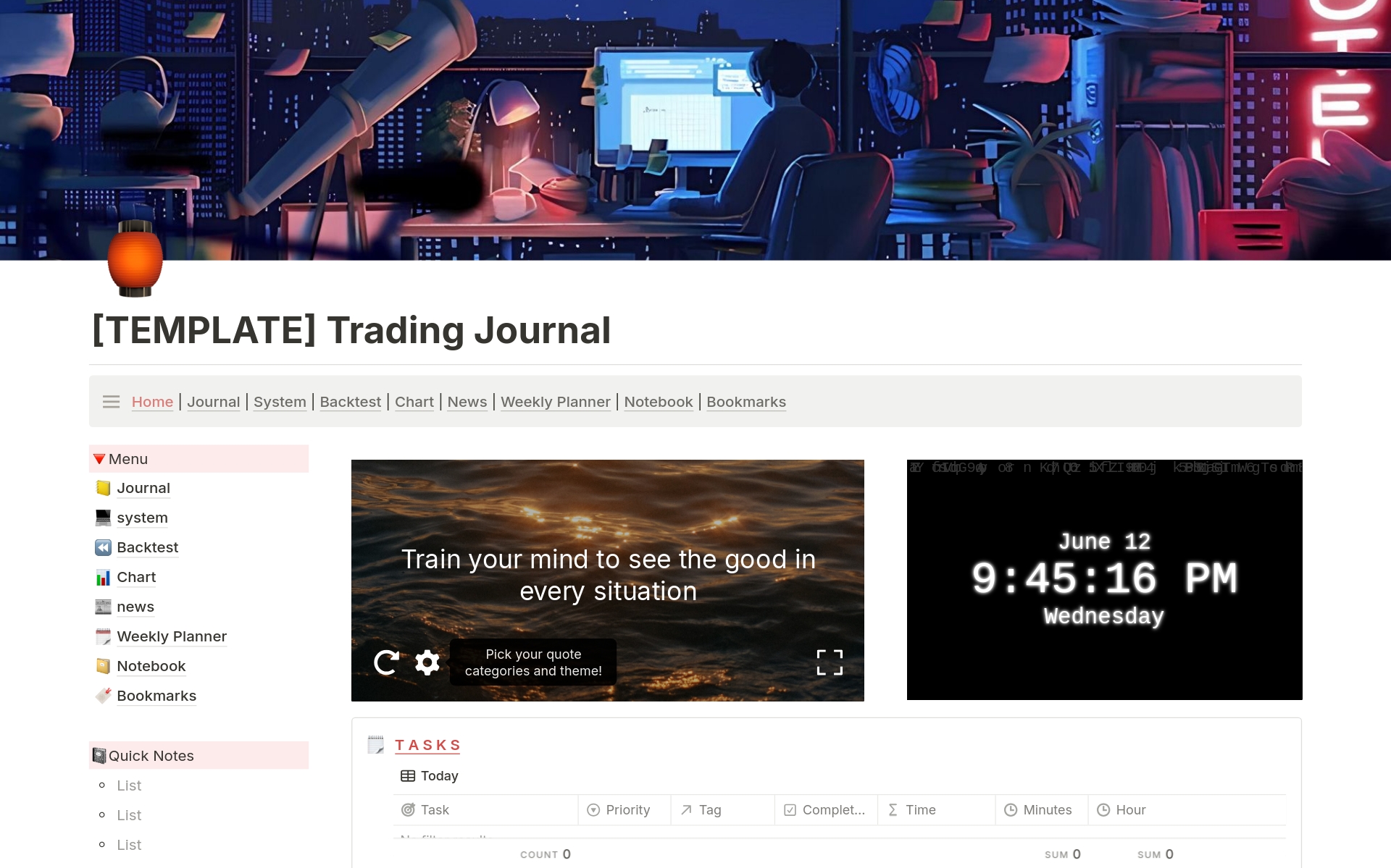 Ultimate Trading Journal Template
Streamline your trading with our all-in-one Trading Journal Template! Track and analyze your trades, manage your trading systems, and stay updated with market news. Features include advanced account reports, backtesting, chart analysis, weekly pl