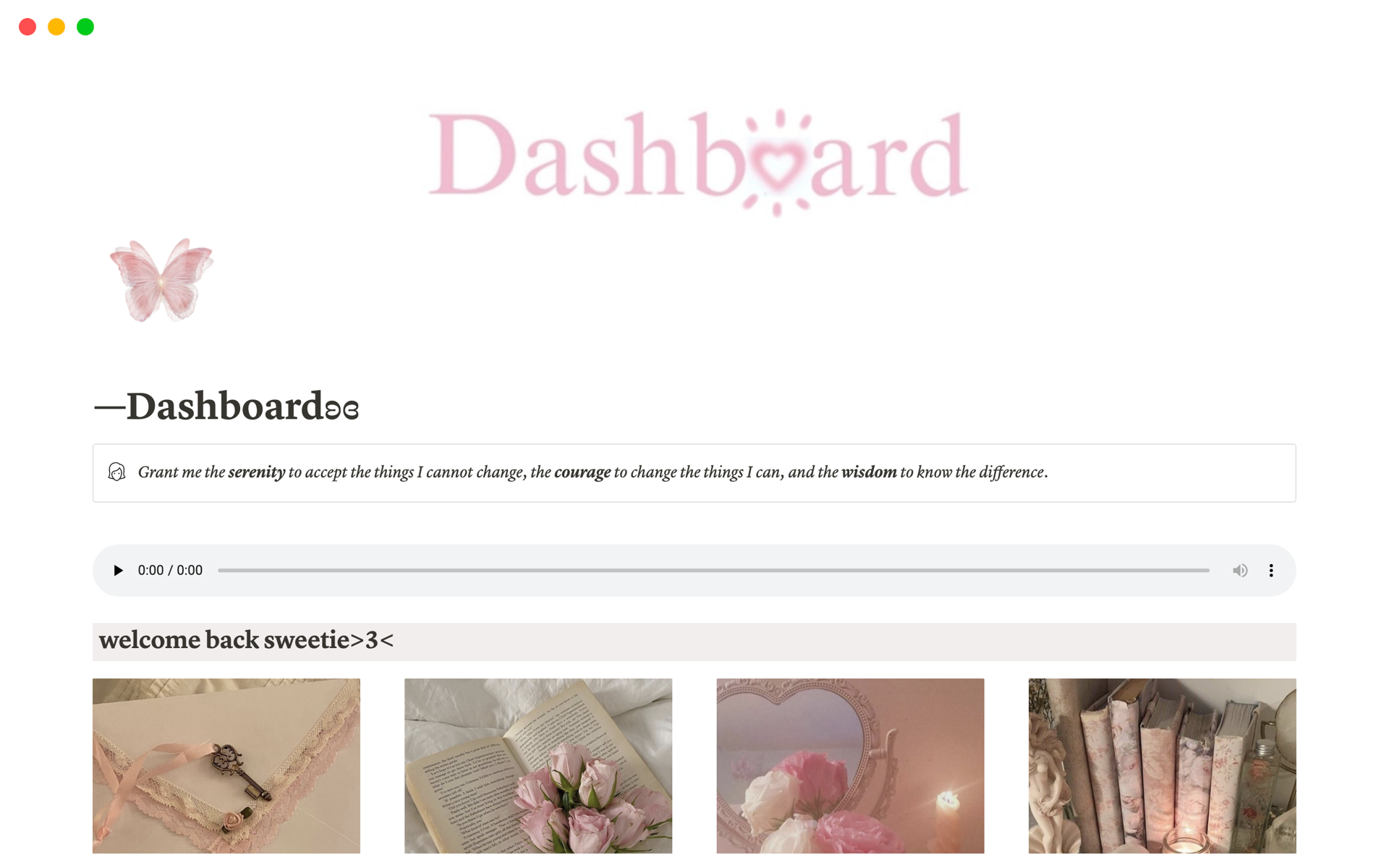 A template preview for Dashboardʚɞ