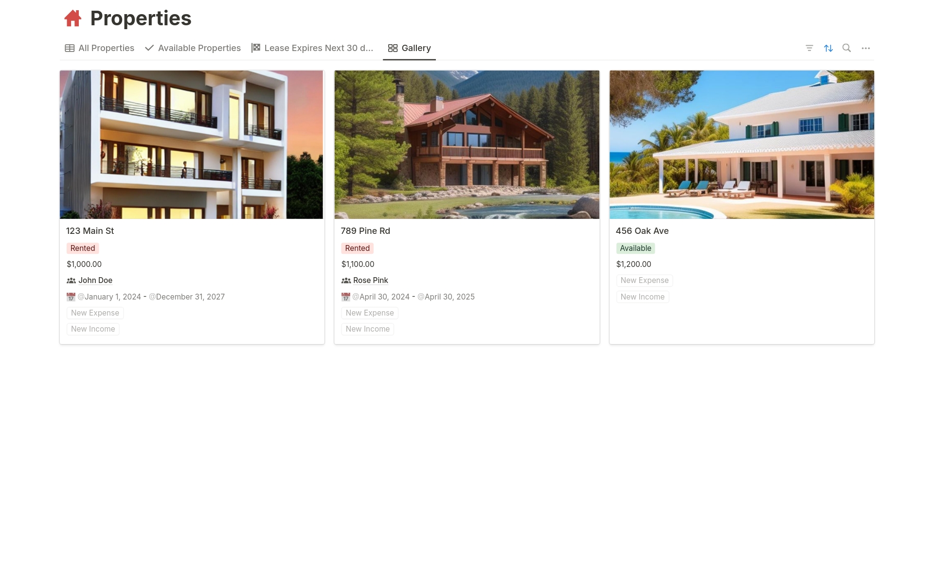 Template designed for all those users who are looking for a simple template to manage the basic data of their rental properties. Databases included: Properties, Tenants, Income and Expenses.
