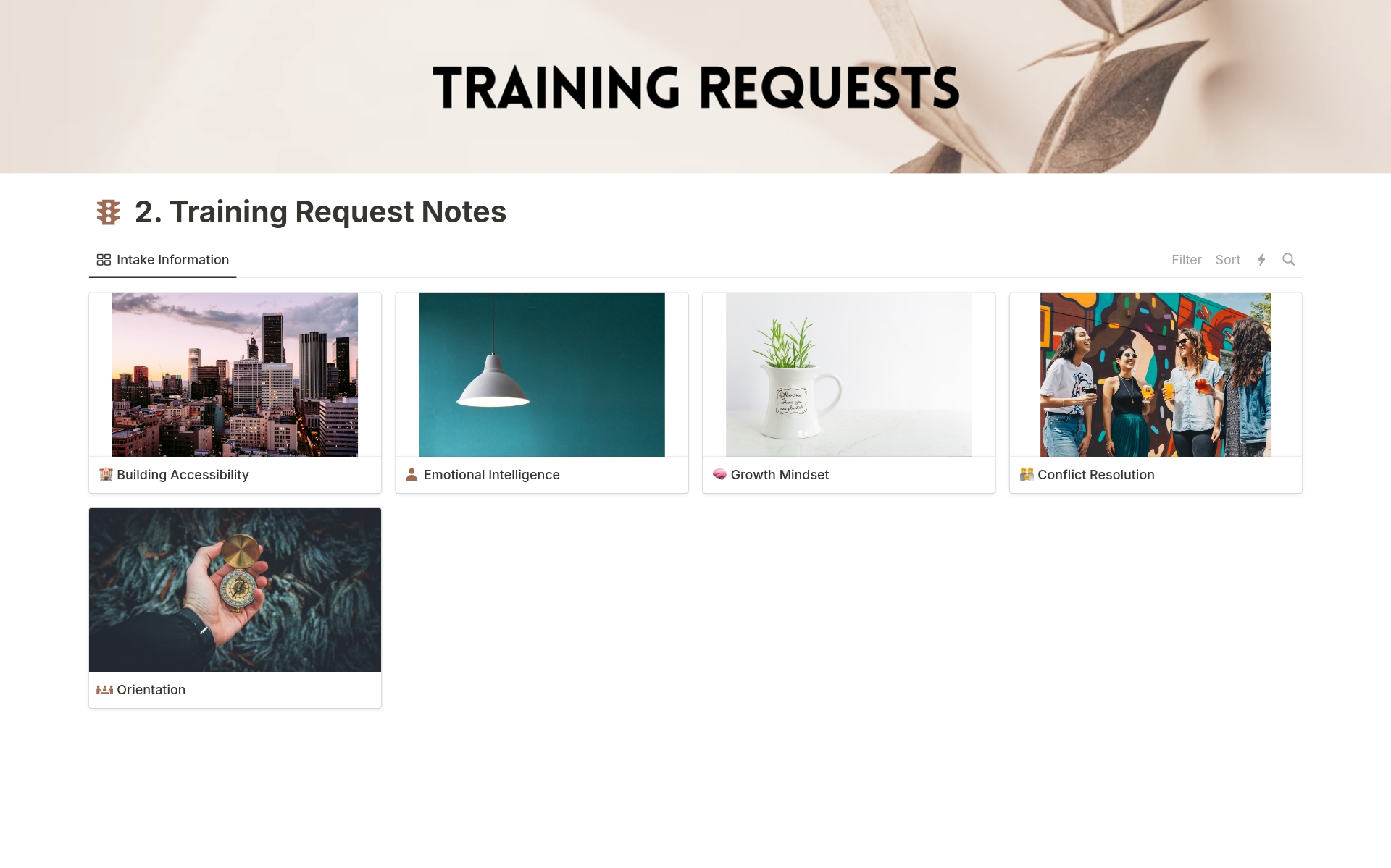Our intuitive Training Intake and Request templates empower training teams to effectively manage training requests without sacrificing valuable time and energy. Say goodbye to interruptions and misguided requests – our templates provide clarity and guidance every step of the way.