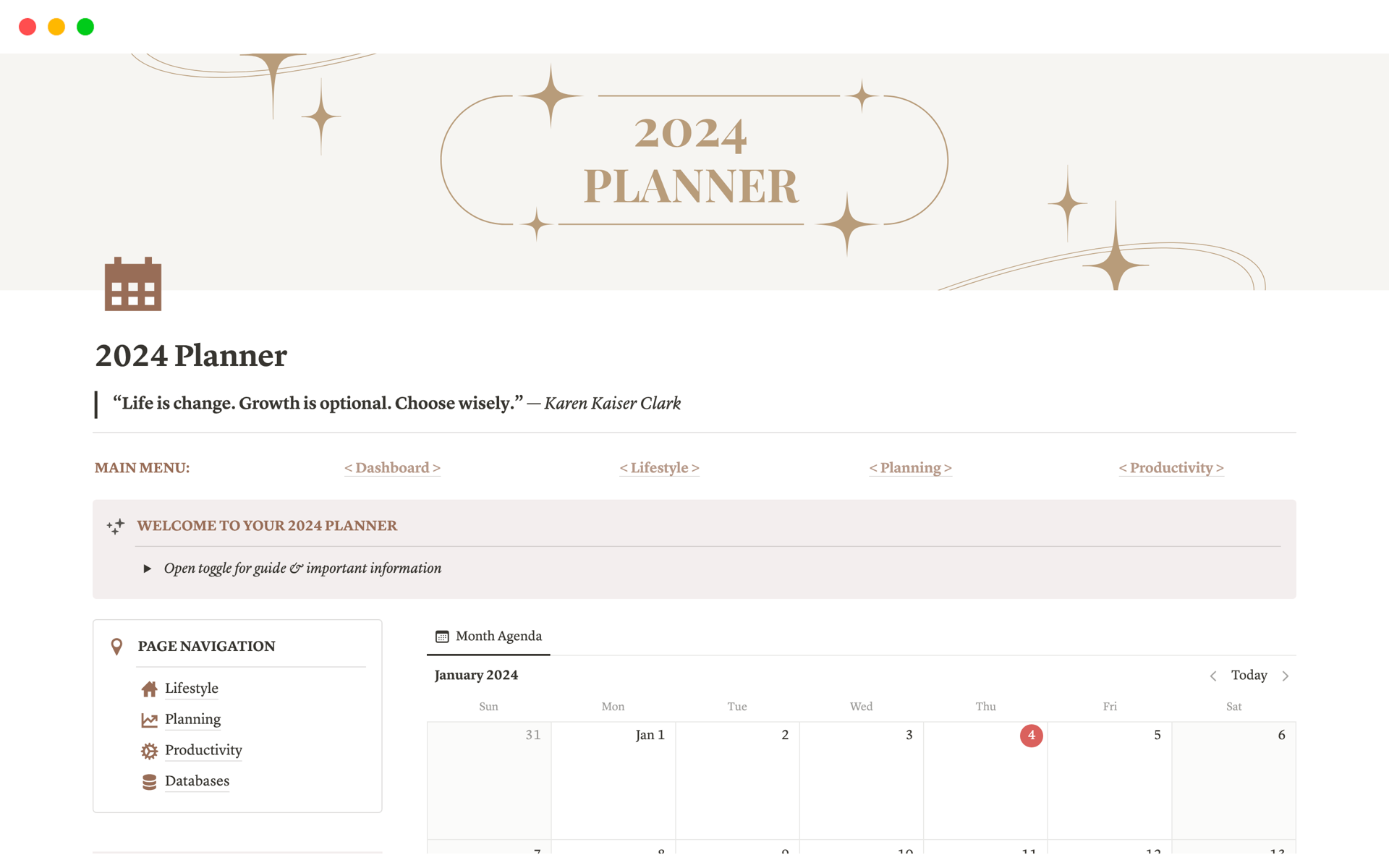 All-in-one 2024 Planner to start your year off right!