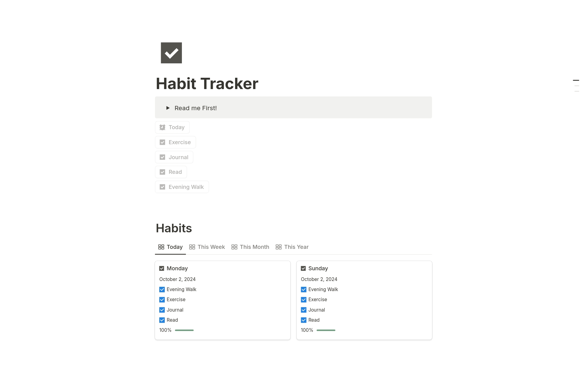 Habit Tracker Template | Notion Marketplace