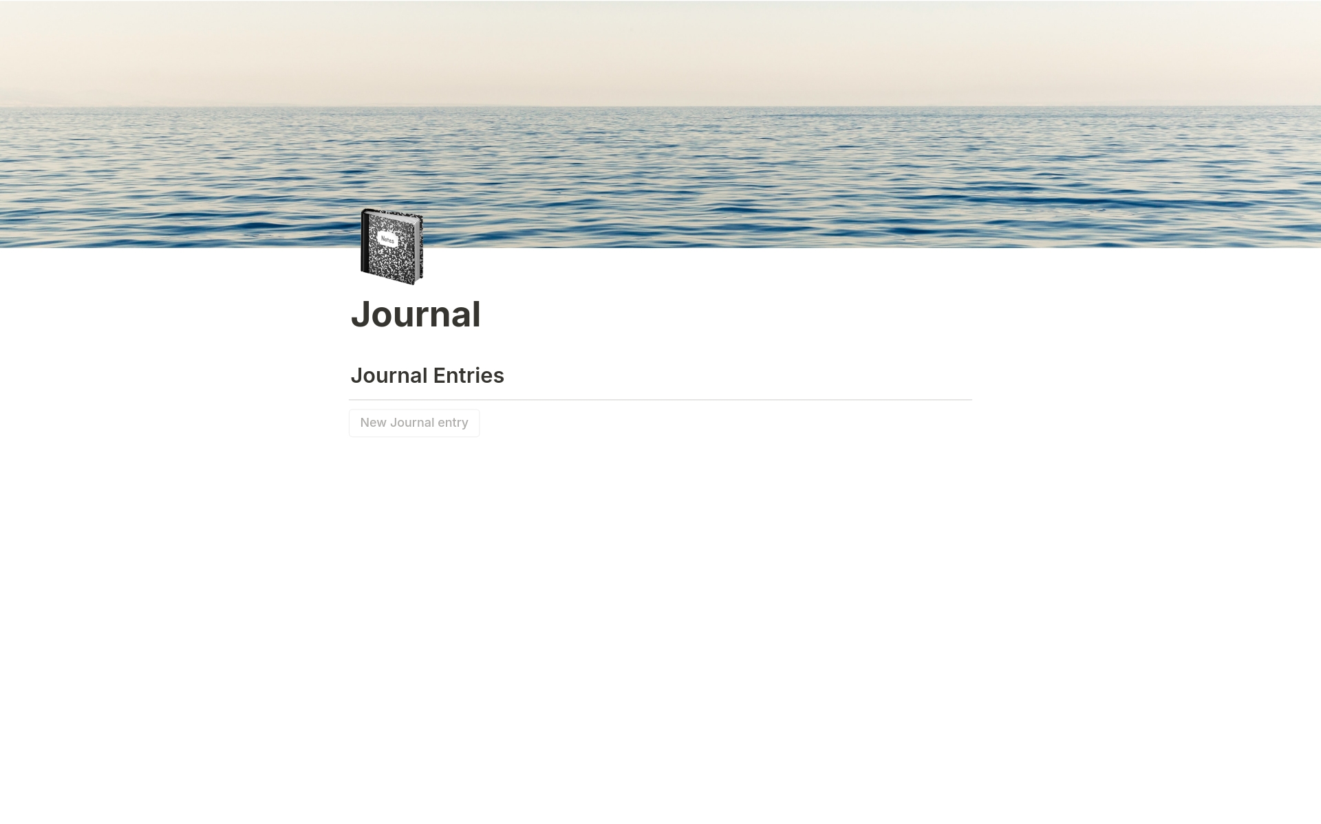 En förhandsgranskning av mallen för Minimalist Journal