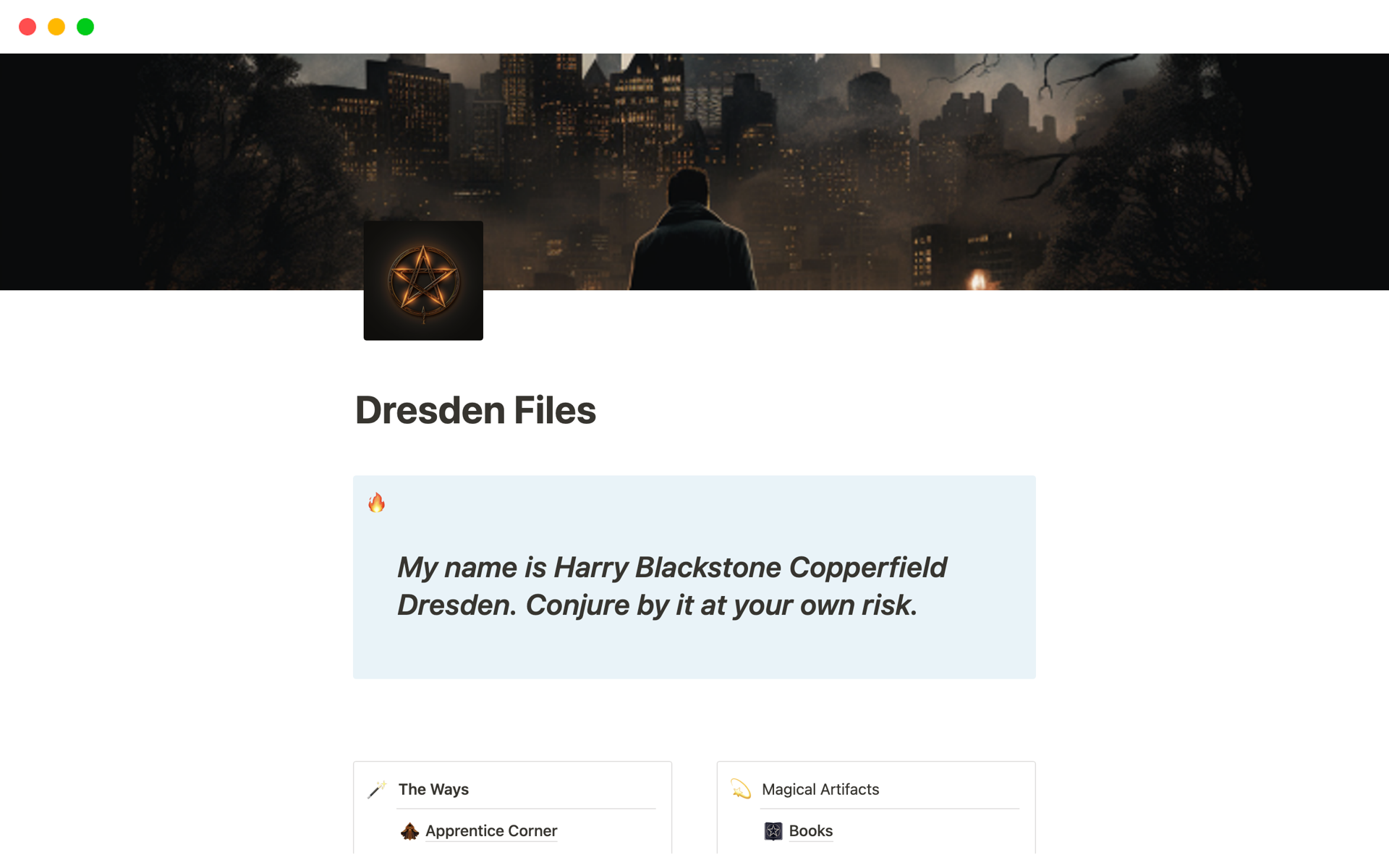 The Dresden Files ultimate fan tracker.