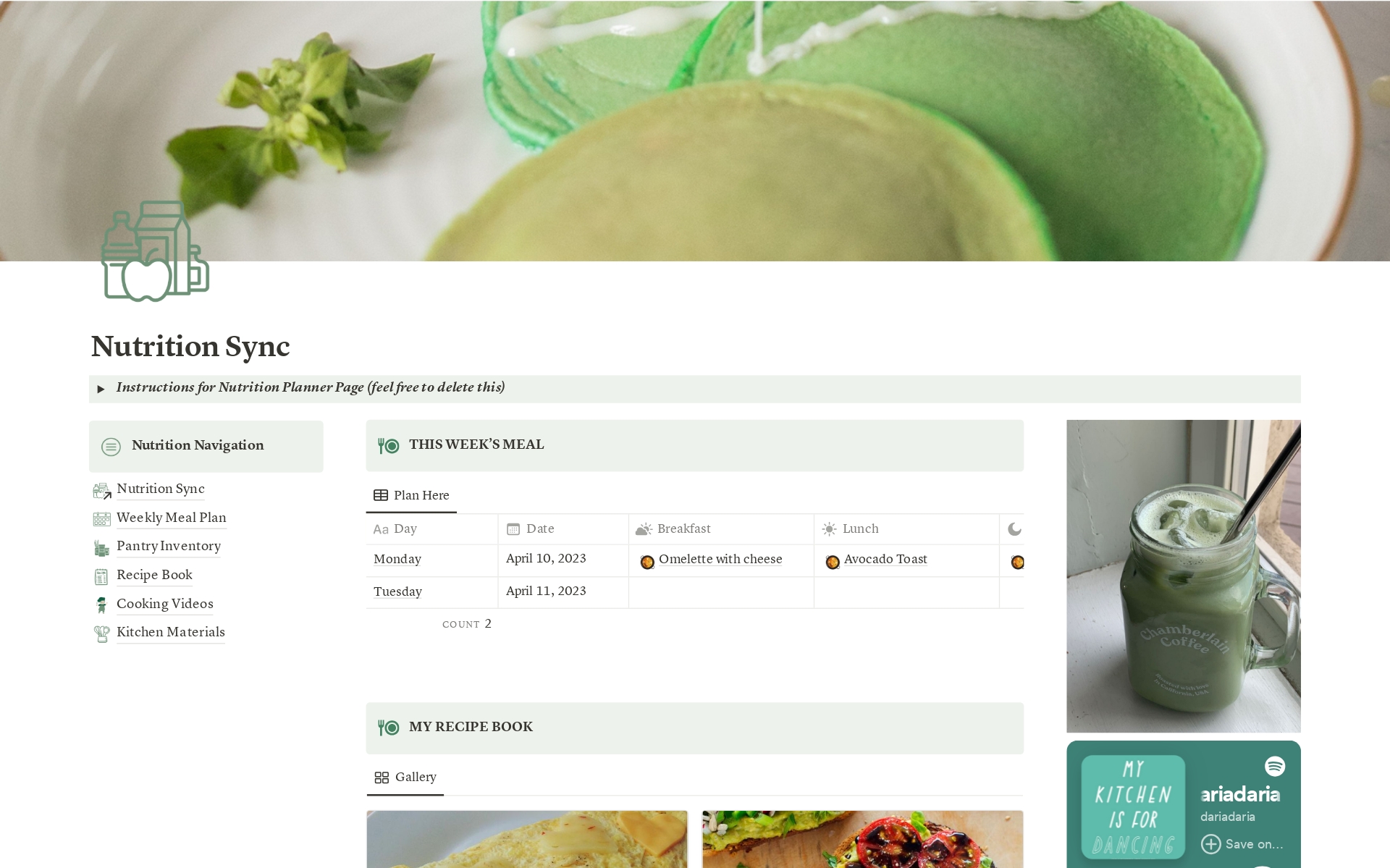 Streamline your meal planning with this easy-to-use Notion template. Organize recipes, track grocery lists, and schedule weekly meals efficiently, all in one convenient, customizable digital space.