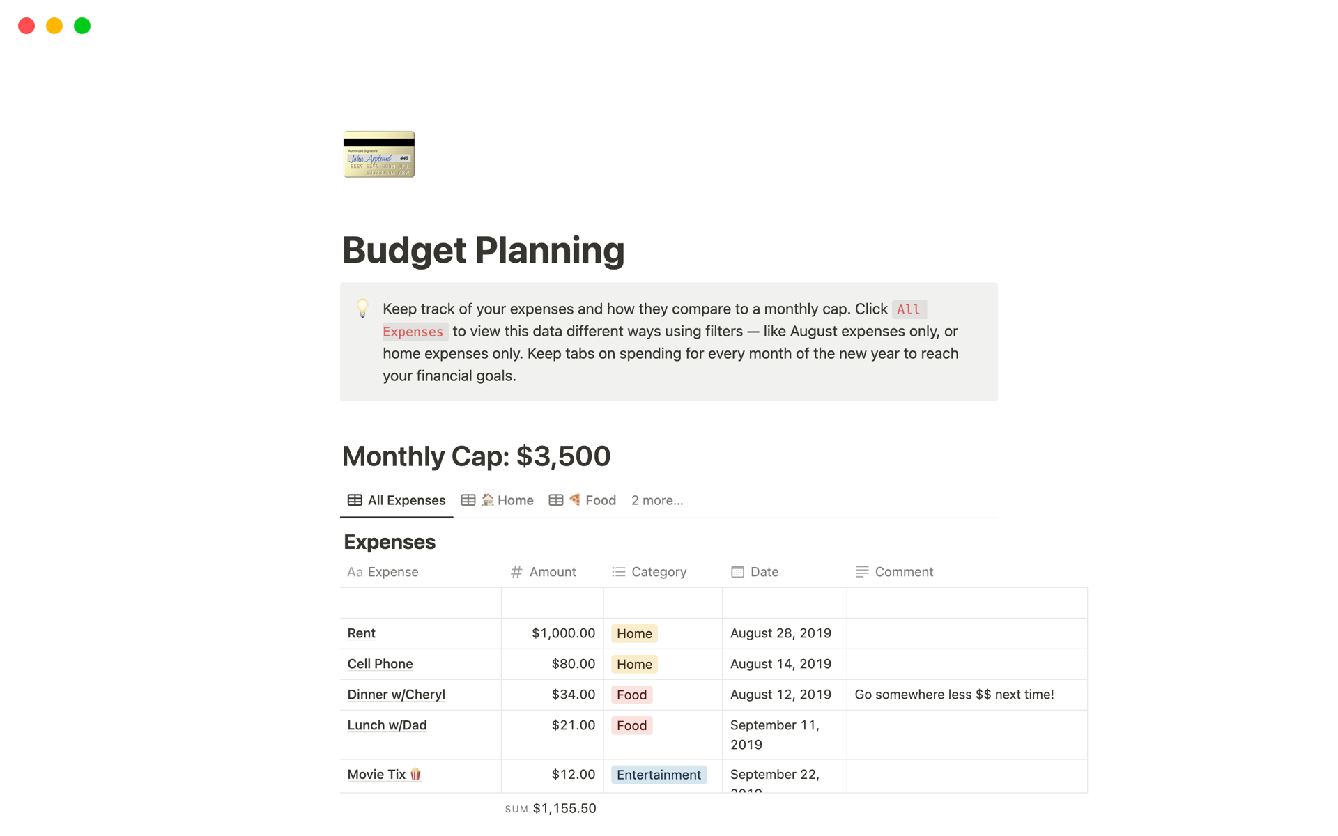 This is a useful budget planning system!