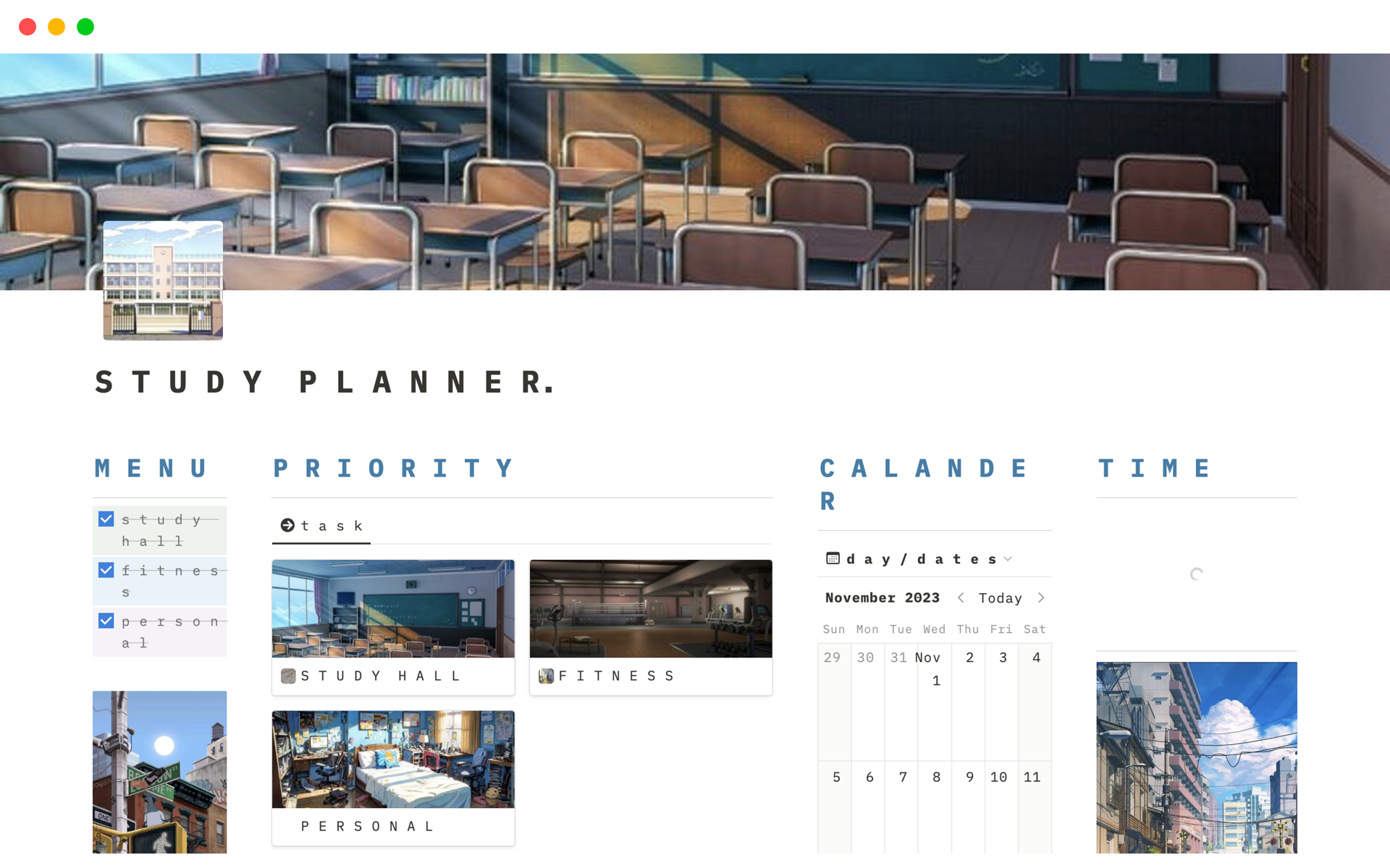 Notion || Notion template aesthetic notion template for every days work.