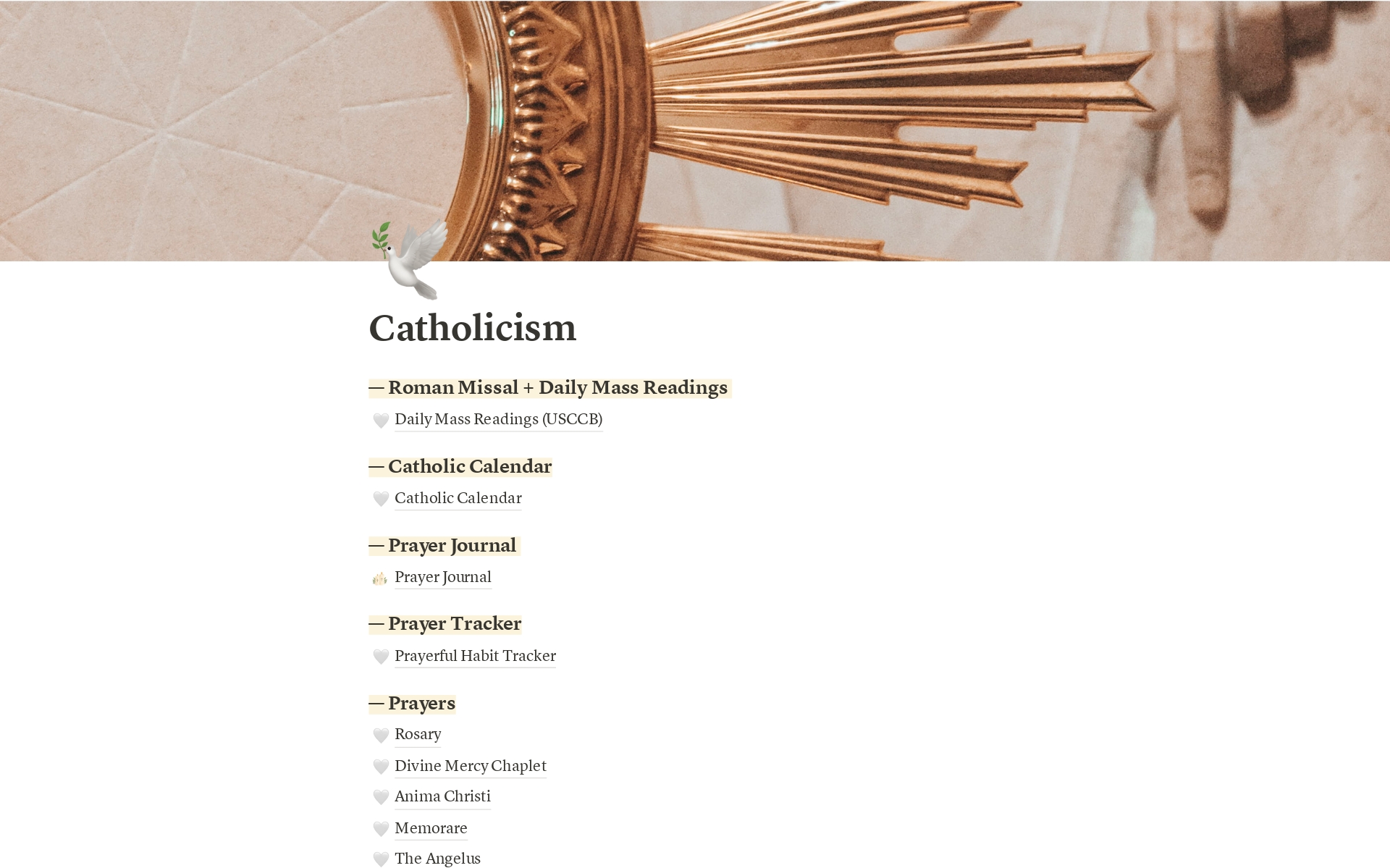 Eine Vorlagenvorschau für Catholicisim