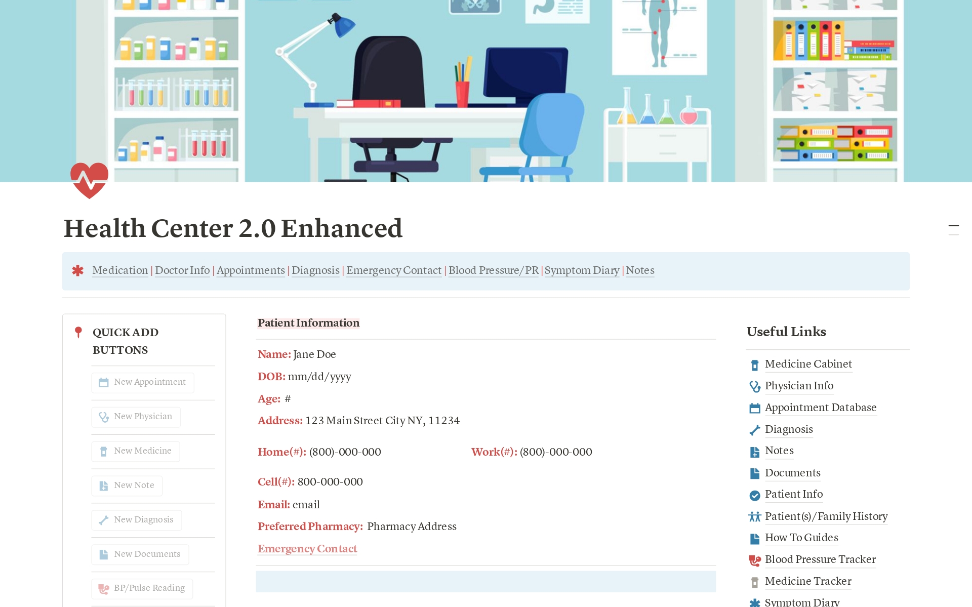 
Health Center 2.0 Enhanced is an advanced health management tool that offers comprehensive features like medication and symptom tracking, heart health monitoring, and an interactive dashboard for efficient personal and family health record-keeping.