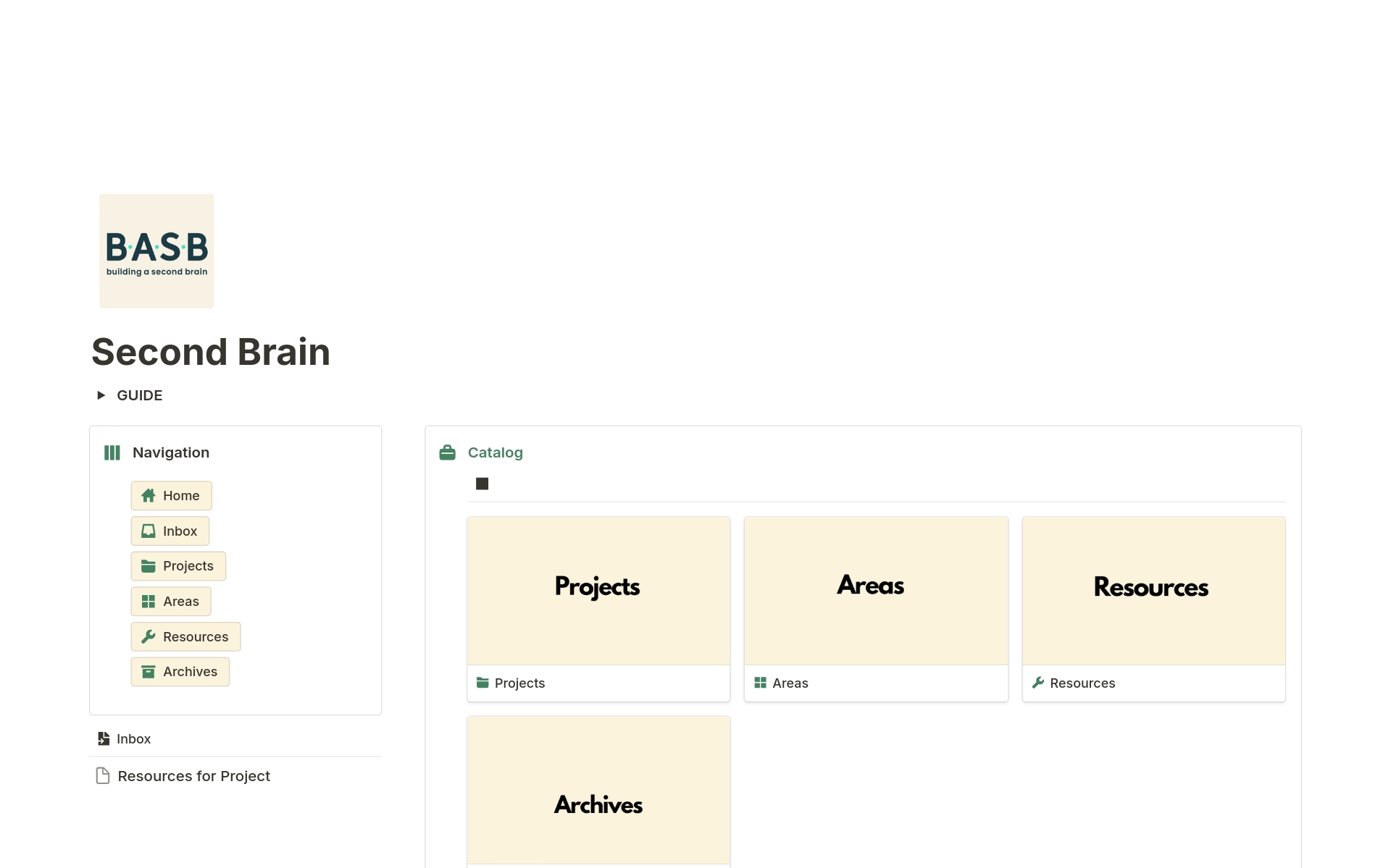 Enhance your productivity and personal organization with the Second Brain Template for Notion. This template is specially designed to help you organize and manage information, ideas, tasks, and projects efficiently and accessibly. Whether you're a professional, student, or creati