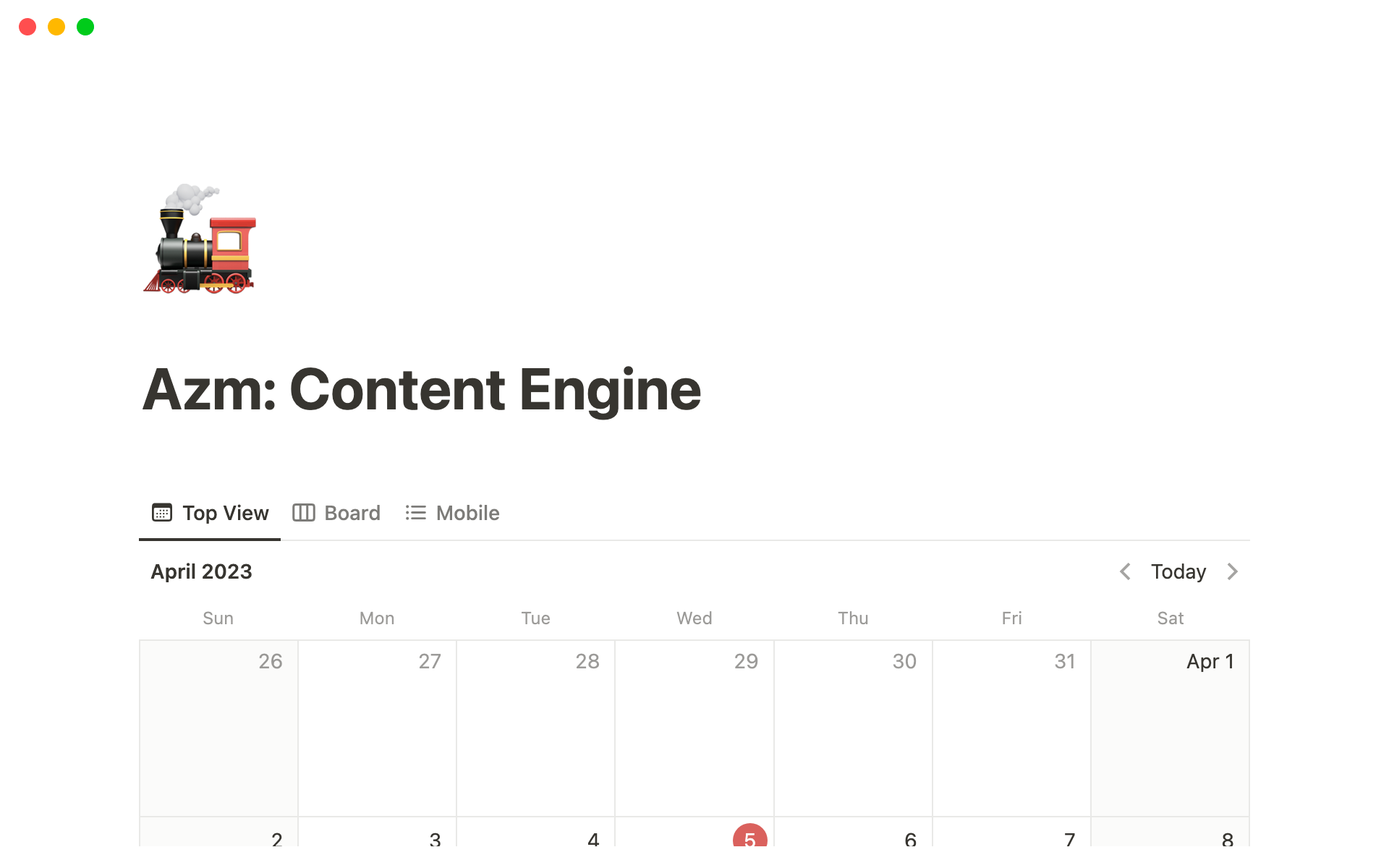 En forhåndsvisning av mal for Content Engine: Youtube, Instagram, Newsletter - Manage all in one place