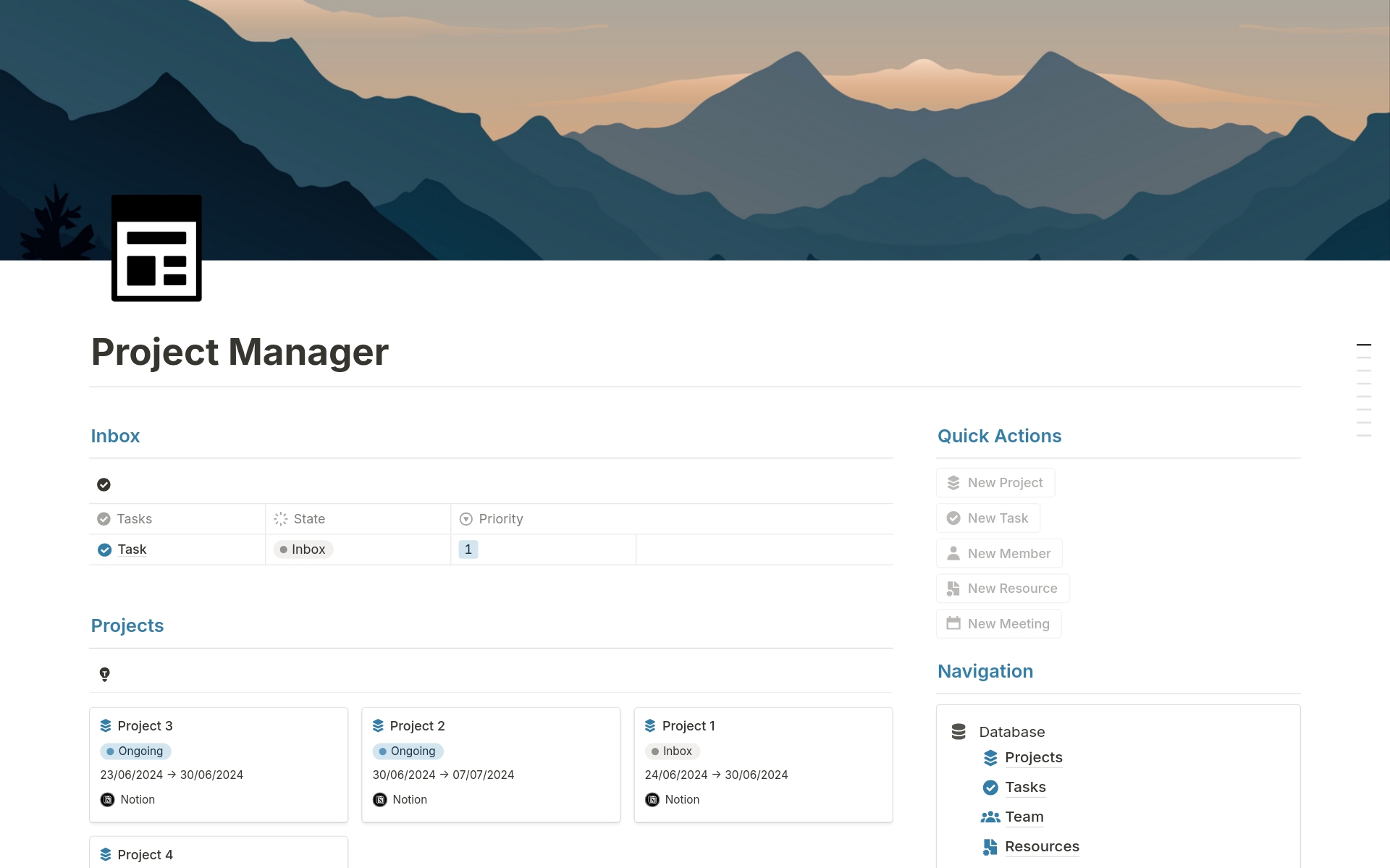 Managing projects with multiple tasks, deadlines and collaborators can be a challenge without the right tool. Our Project Manager template in Notion provides you with everything you need to plan, execute and complete your projects successfully.